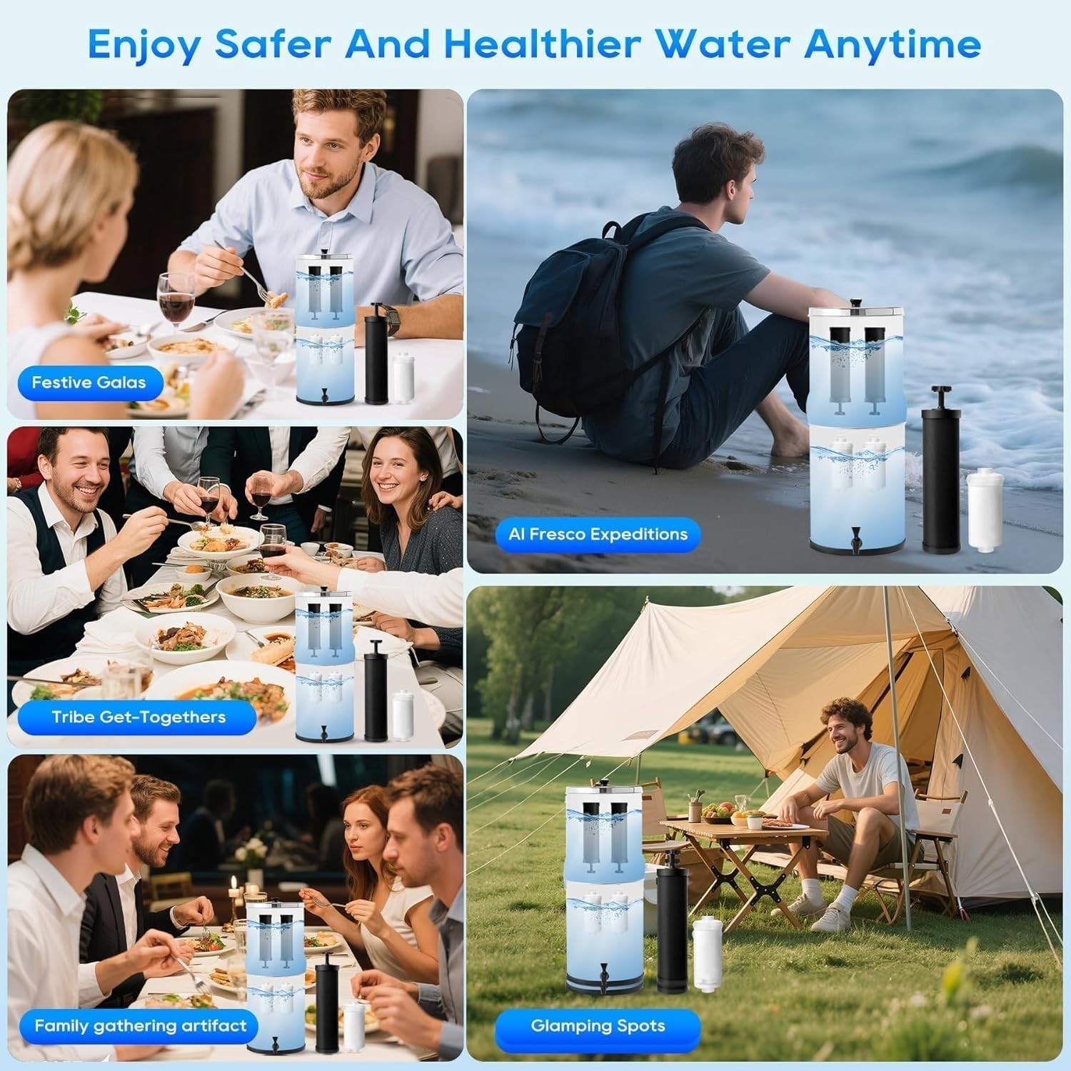 Gravity Water Filter Replacement,for Berkey Black Carbon BB9-2 Purification E…