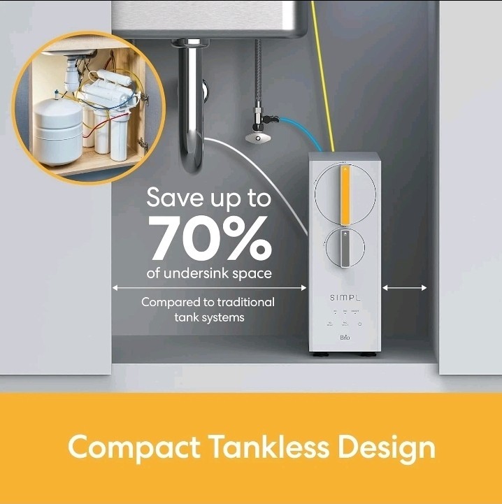 Brio SIMPL Reverse Osmosis Tankless Water Filter System 4-Stage | 600GPD No Filt