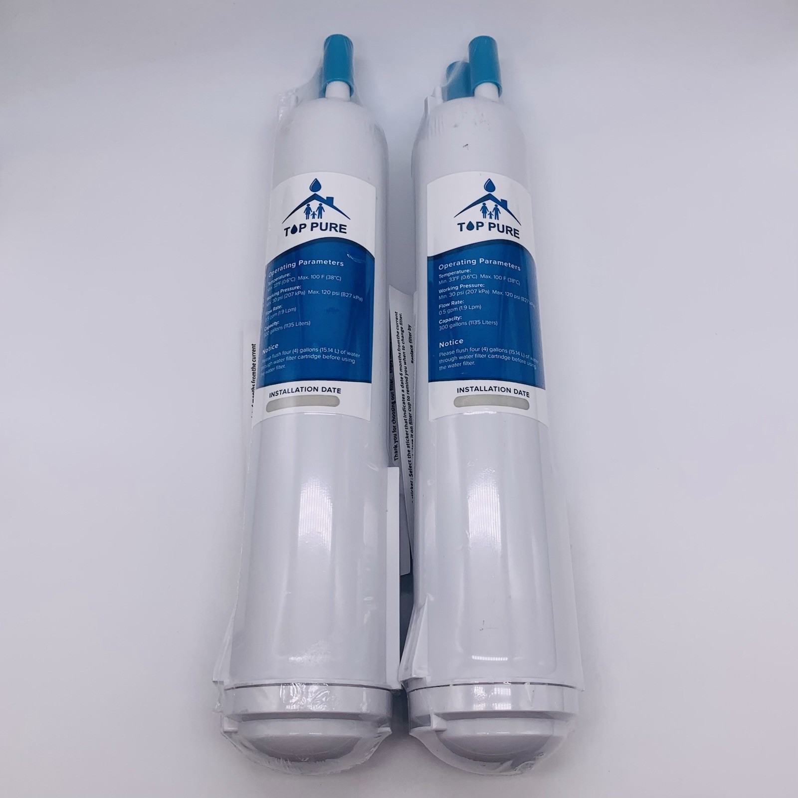 2 Pack Top Pure Refrigerator Water Filter #3 300gal Each – No Box New Sealed