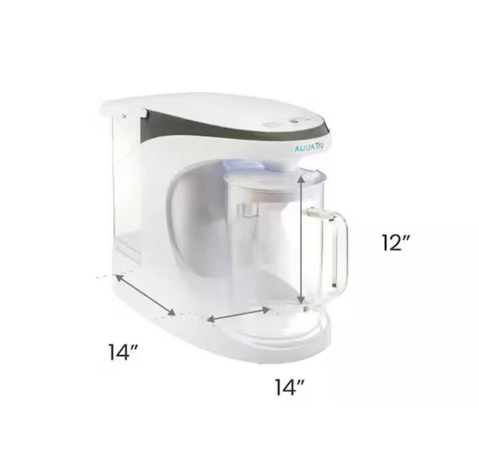 NEW AquaTru Carafe Countertop Water Purifier – Model AT100