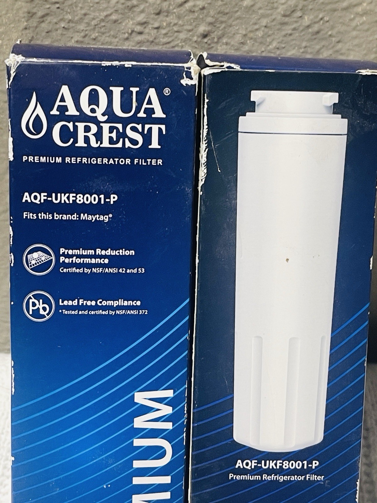 2pk AquaCrest AQF-UKF8001-P Water Filter Replacement For Maytag Refrigerator