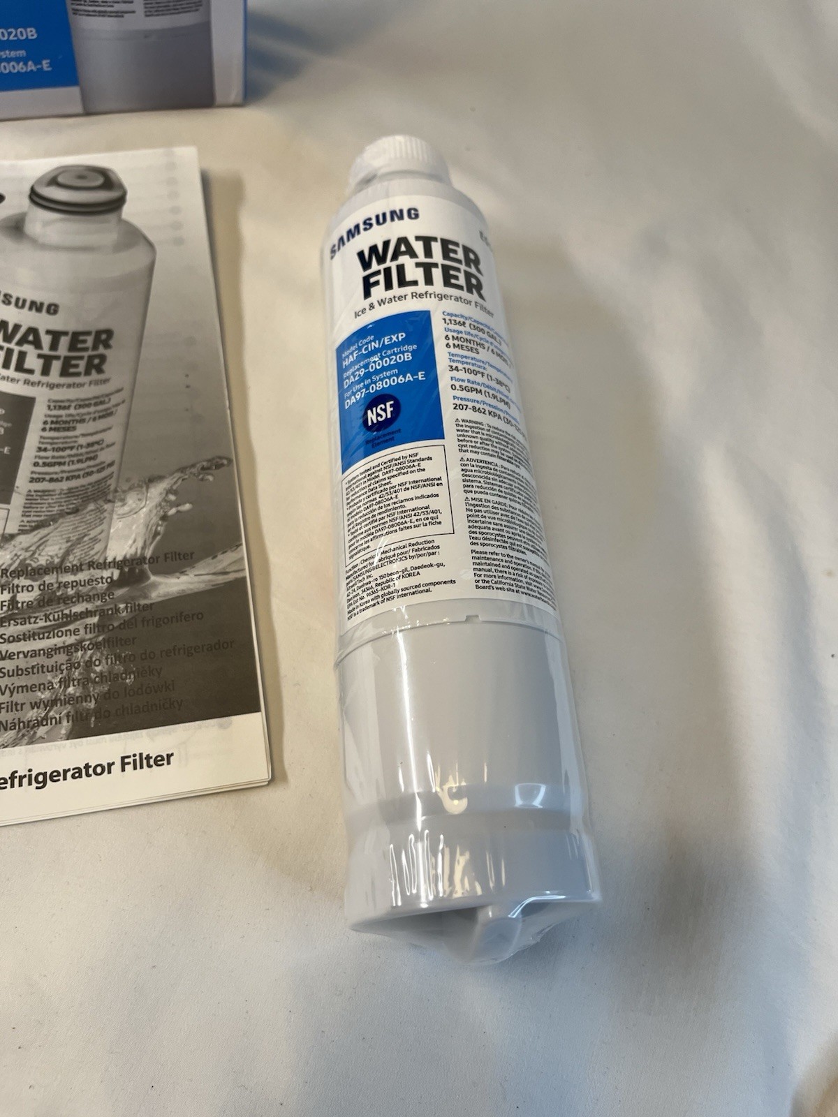 Samsung HAF-CIN/EXP Refrigerator Water Filter Replacement 1 Only DA29-00020B