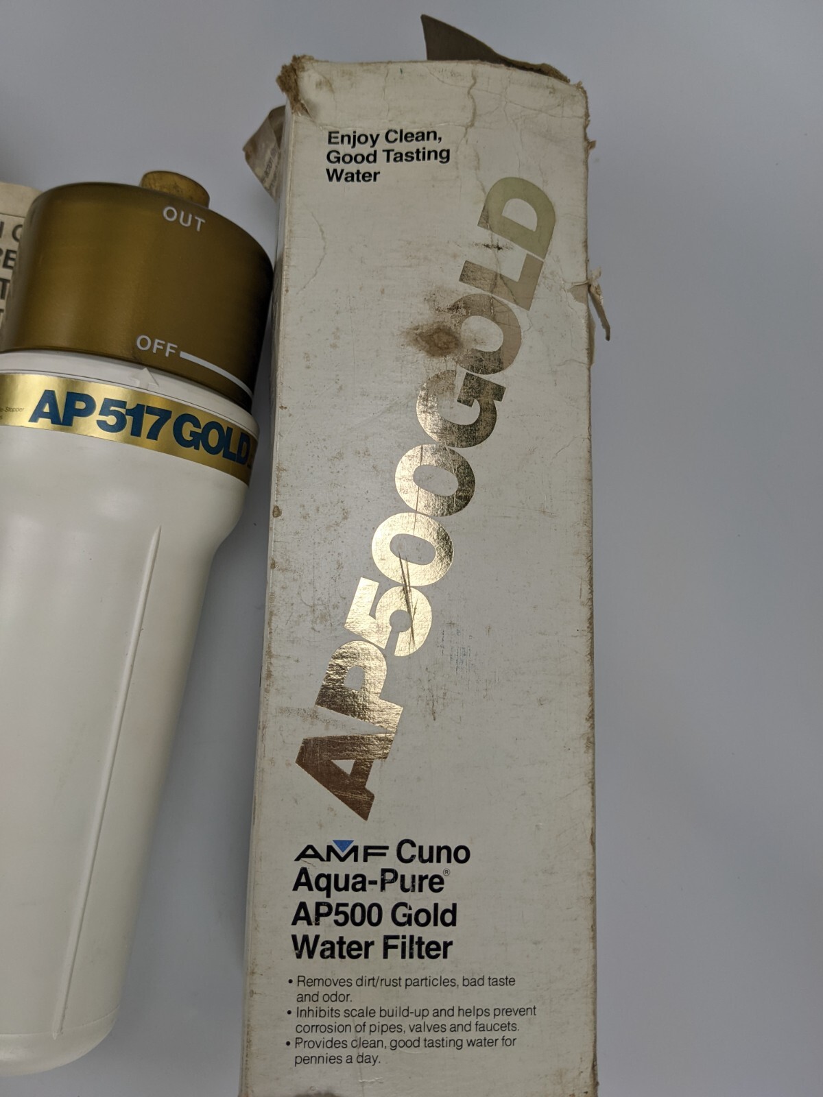 AQUA-PURE AP500 Gold Water Filter – NEW OLD STOCK automatic scale taste odor