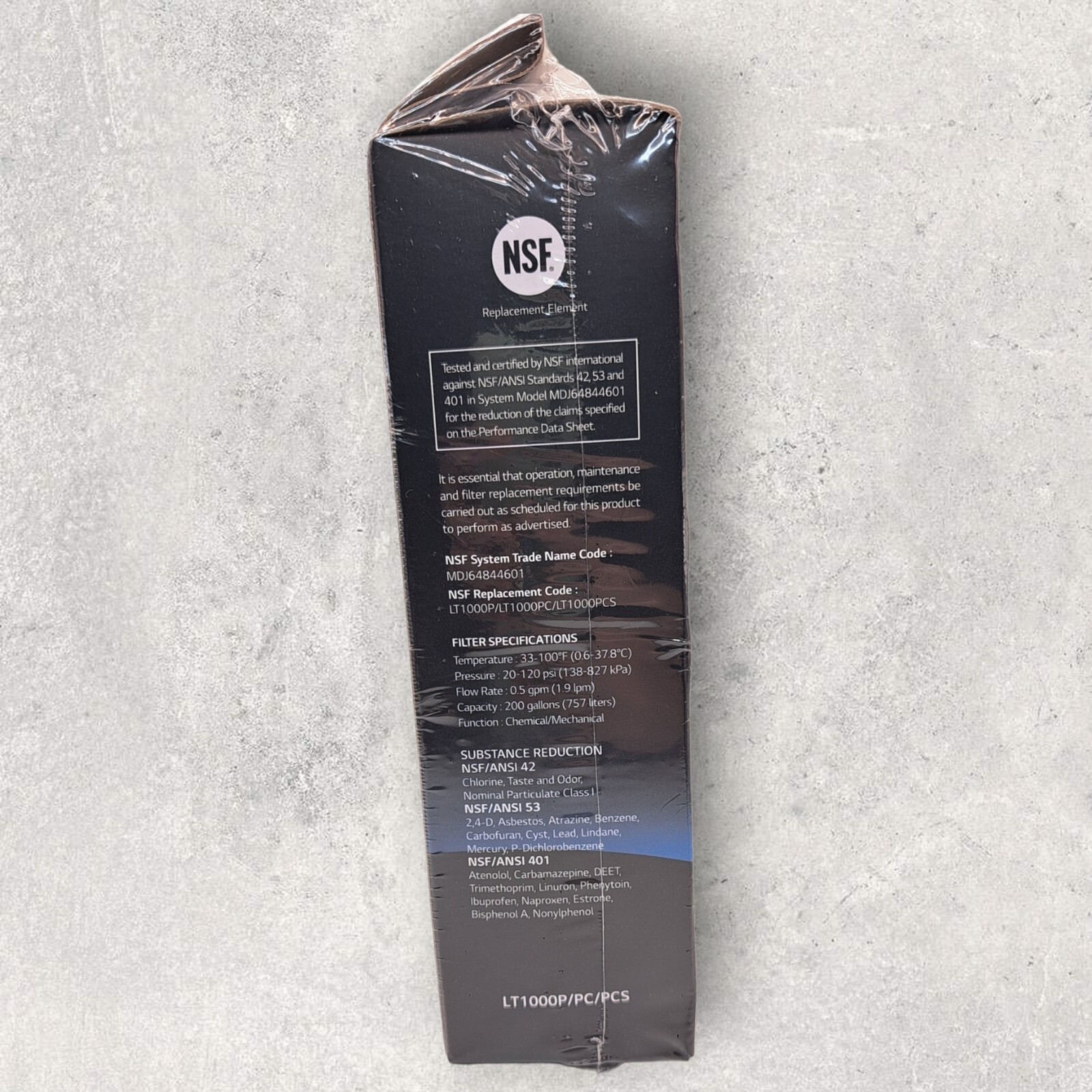 LG Water Filter Replacement Cartridge LT1000P/PC/PCS NEW Sealed ADQ747935
