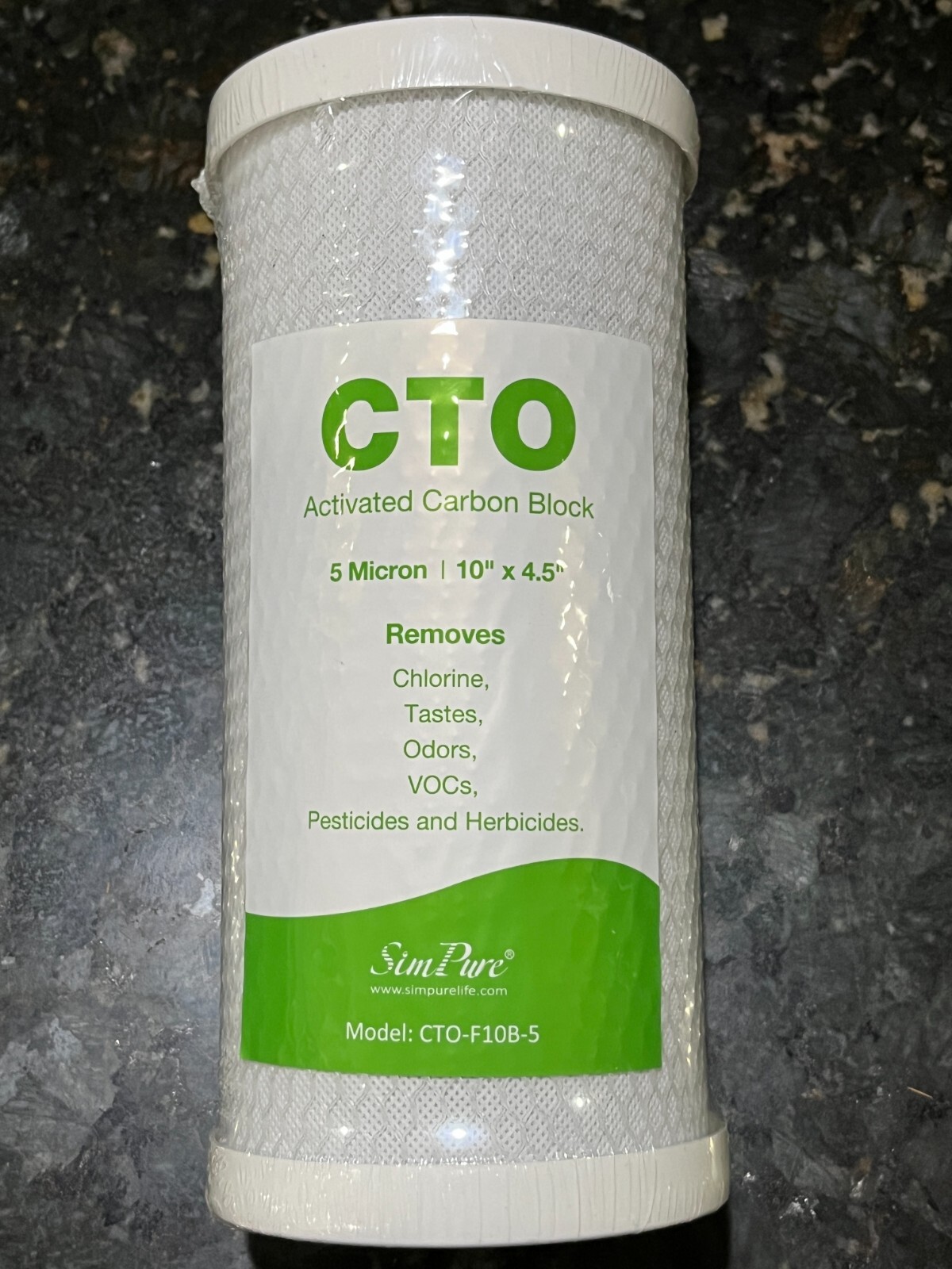 SimPure 5 Micron 10 x 4.5-in CTO Carbon Water Filter Whole House CTO-F10B-5