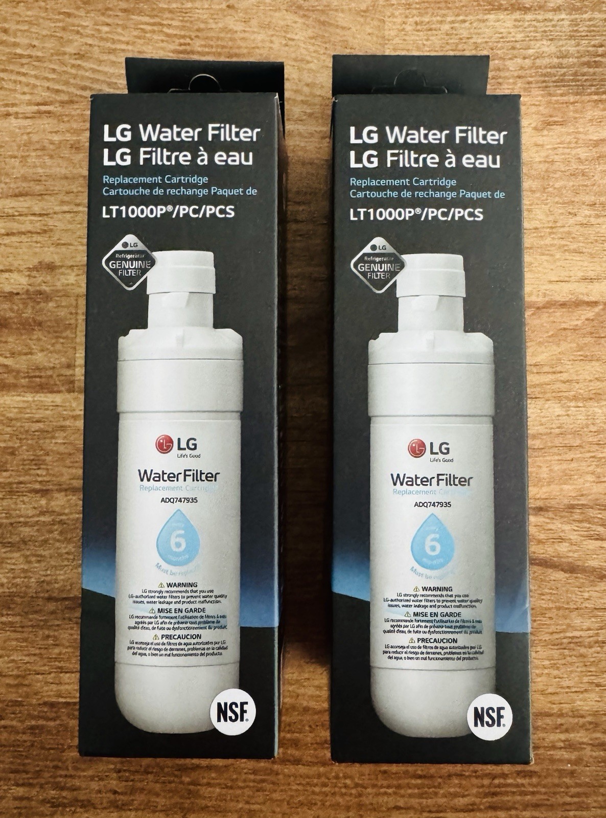 Lot 2 LG Genuine LT1000P/PC/PCS Refrigerator Replacement Water Filter is SEALED