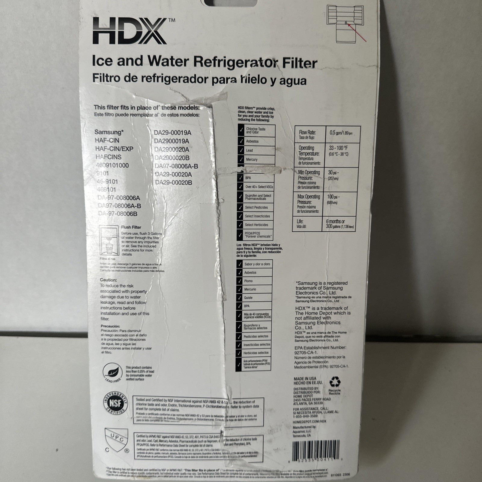 HDX Ice & Water Refrigerator Filter FMS-2