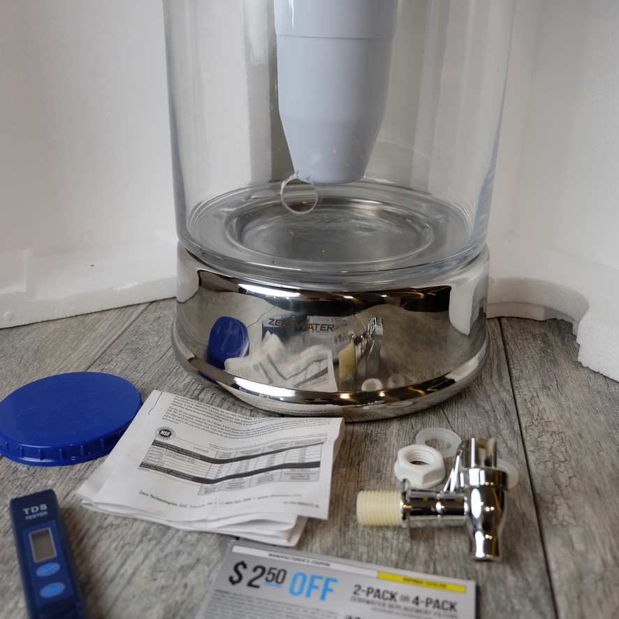Zero Water 40 Cup Water Filter 2.5 Gallon Beverage Dispenser & Meter PLEASE READ