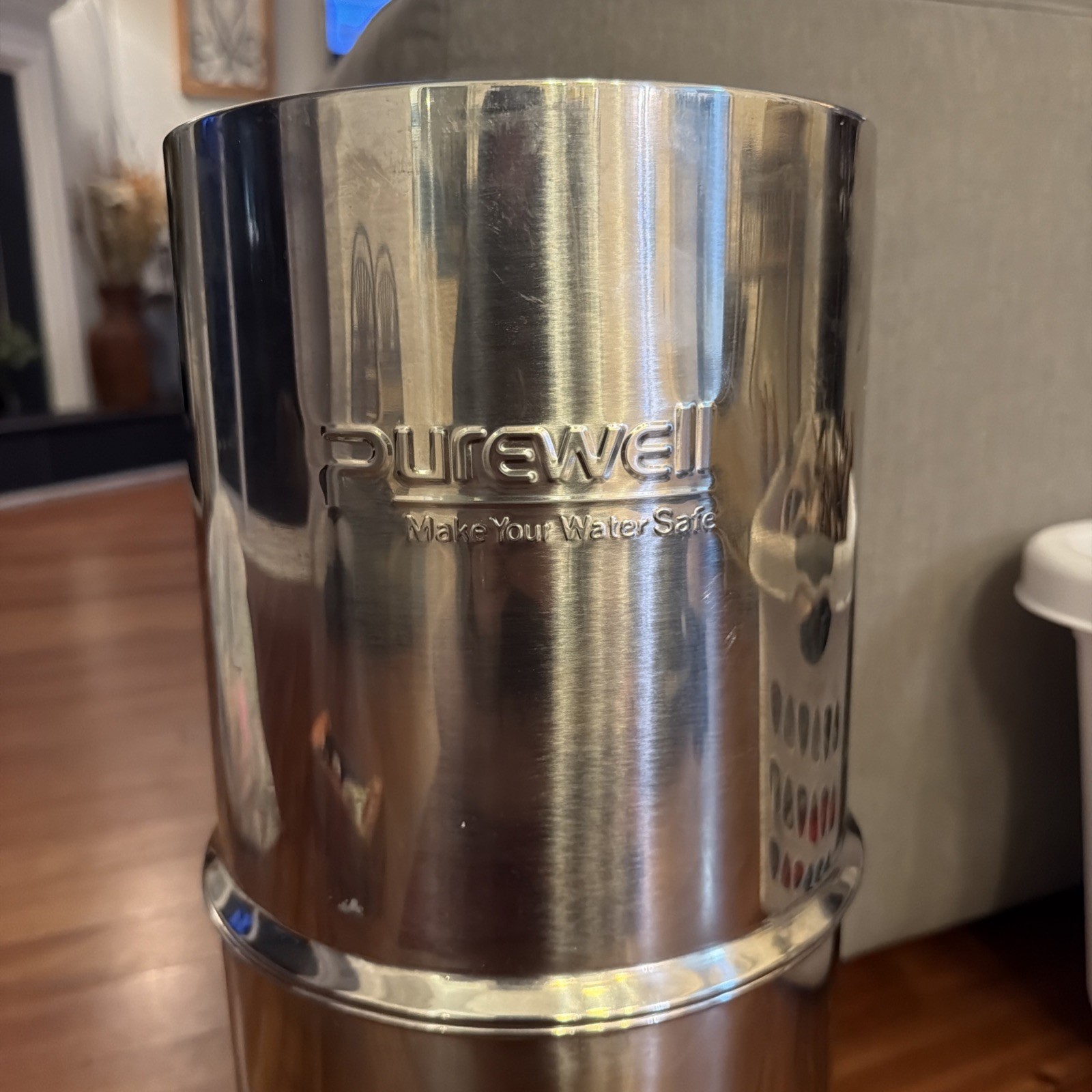 Purewell 2.25G Gravity-Fed Water Filter Stainless Steel Filter System No Lid