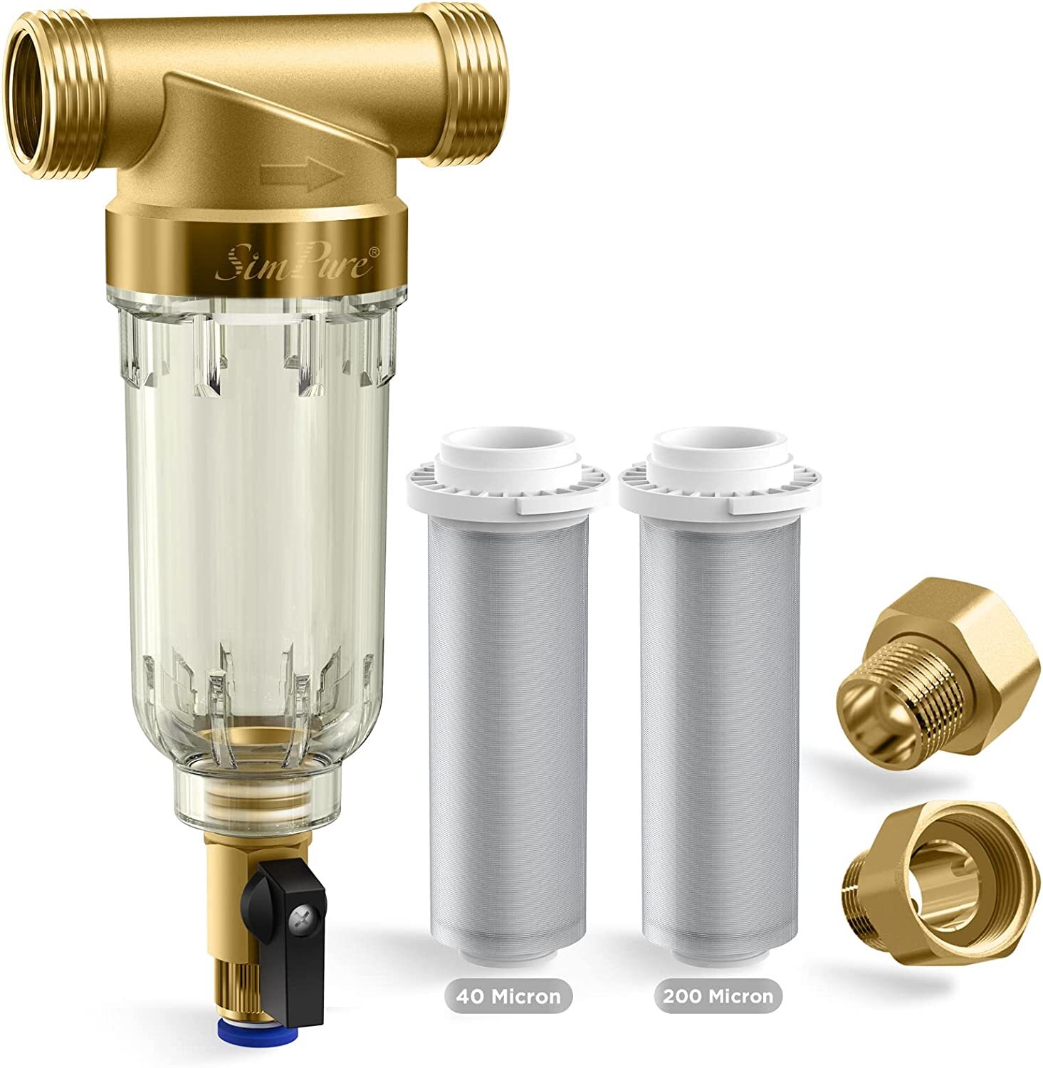 3-Stage 20″ KDF Big Blue Whole House Water Filter System Heavy Metal Filtration
