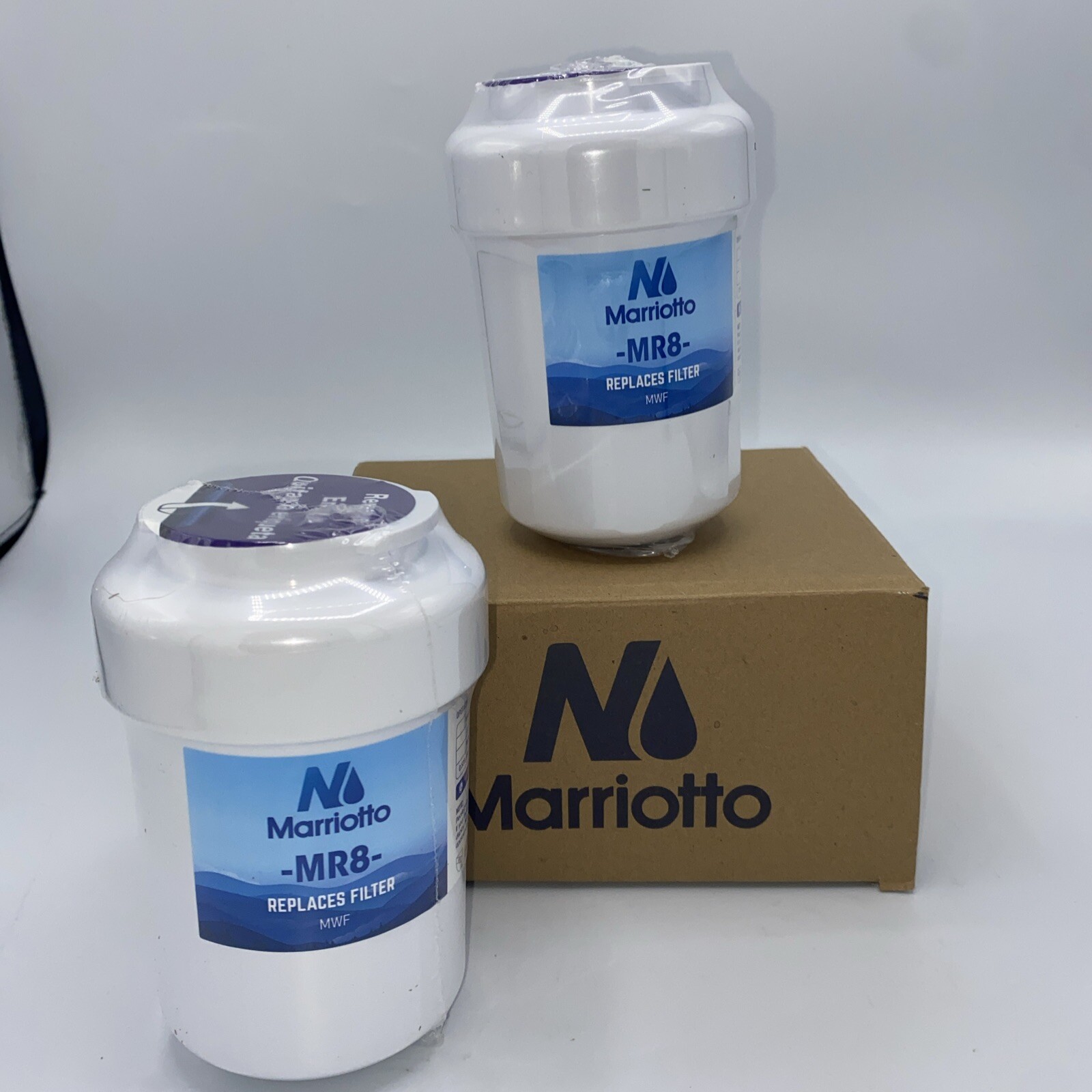 Marriotto MR8 Refrigerator Water Filters Replaces GE MWF 2 Pack New Sealed