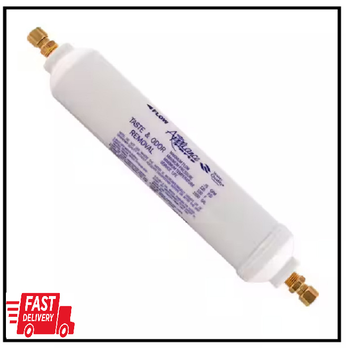 EZ-FLO Inline Water Filter Taste Odor Removal Refrigerator Ice Maker 10 Inch New