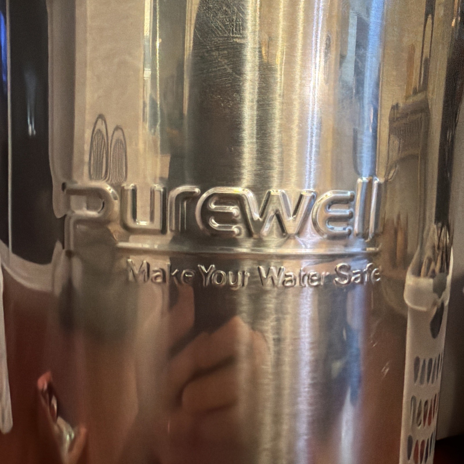 Purewell 2.25G Gravity-Fed Water Filter Stainless Steel Filter System No Lid