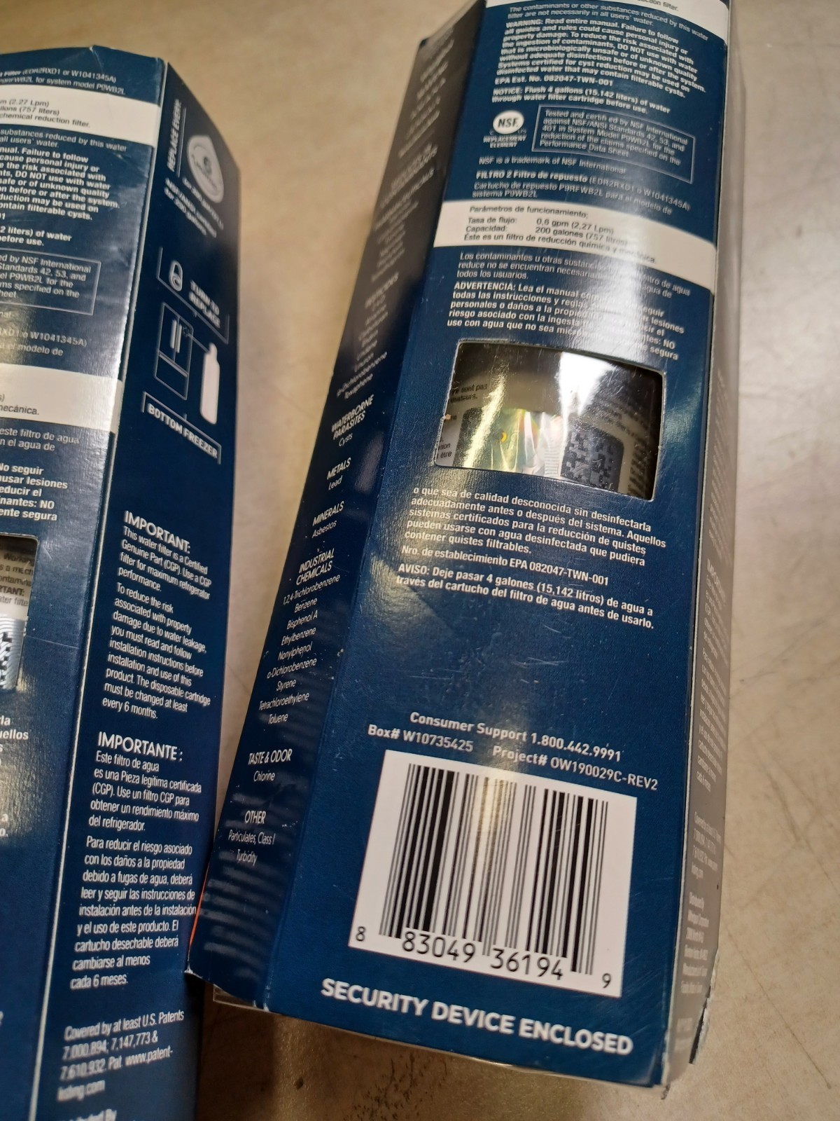 Lot of 2 – EveryDrop Filter 2 Ice & Water Refrigerator Filter ΕDR2RXD1
