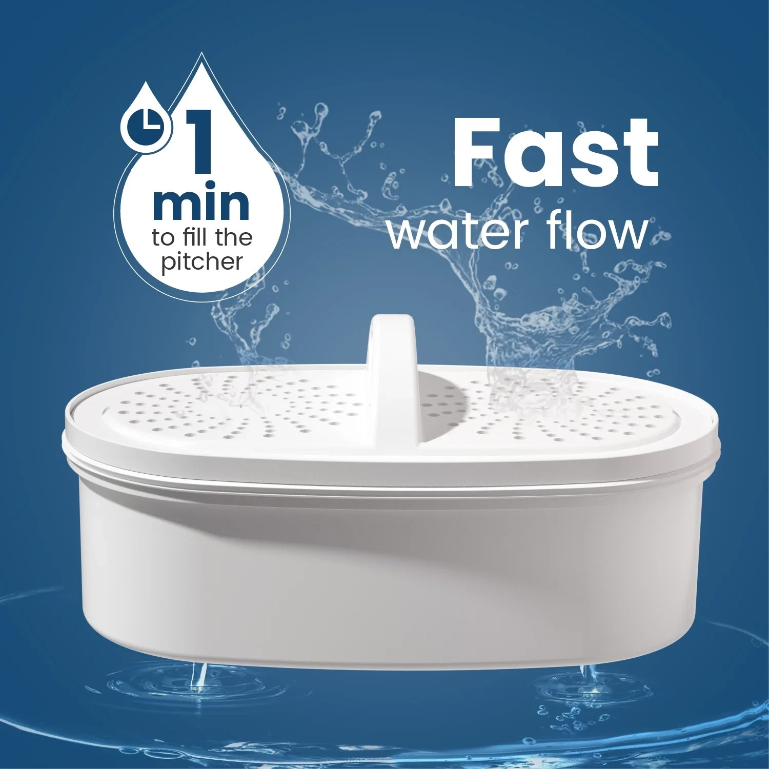 Waterdrop 10-Cup Water Filtration Pitcher, Long-lasting 200 Gallons, BPA Free