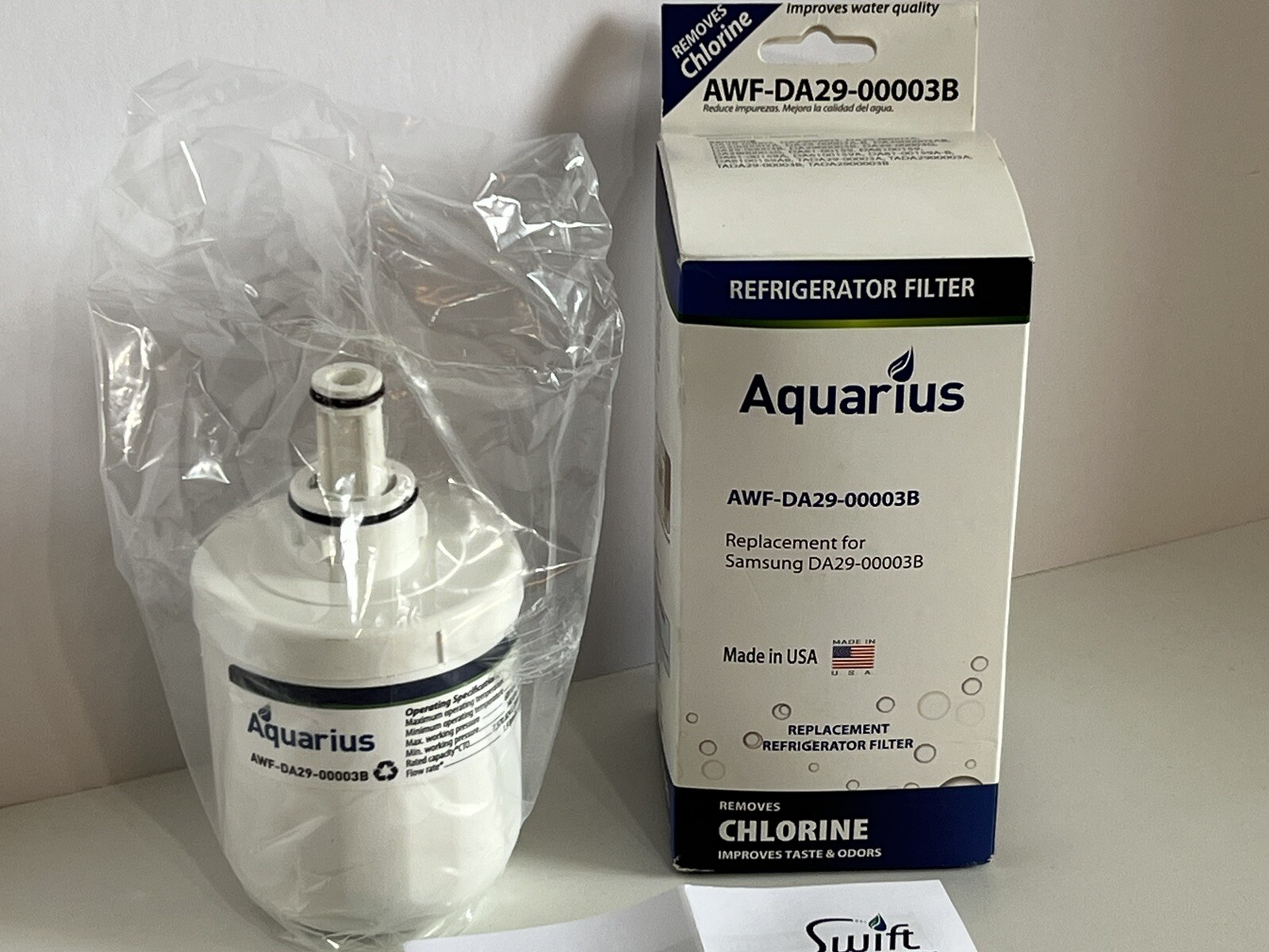 Lot of 2 Aquarius Replacement Refrigerator Filter for Samsung DA29-00003B