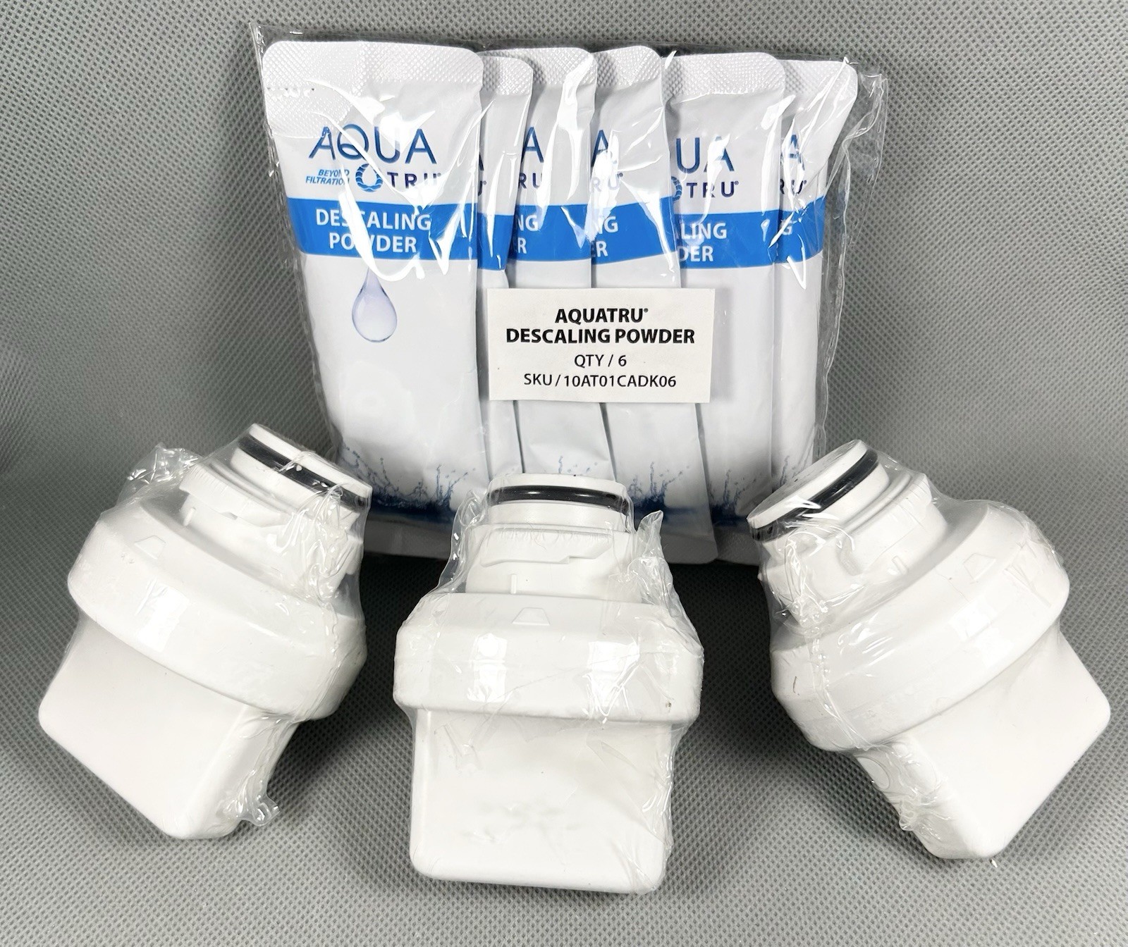Aquatru Replacement Carbon Filters Descaling Kit Powder Filtration Purification