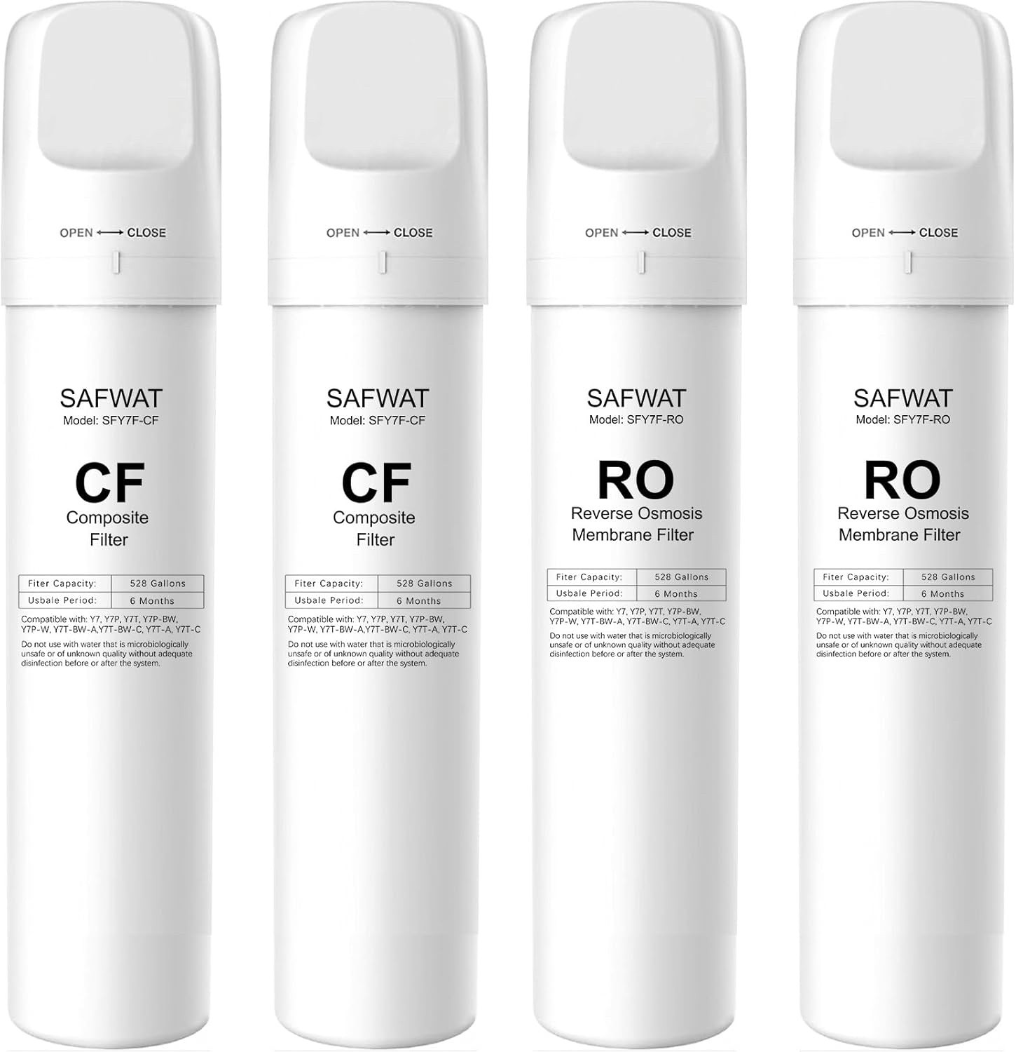 1-Year Filter Replacement Cartridge for SimPure Y7 Y7P Y7T Y7P-BW Y7 2*CF + 2*RO