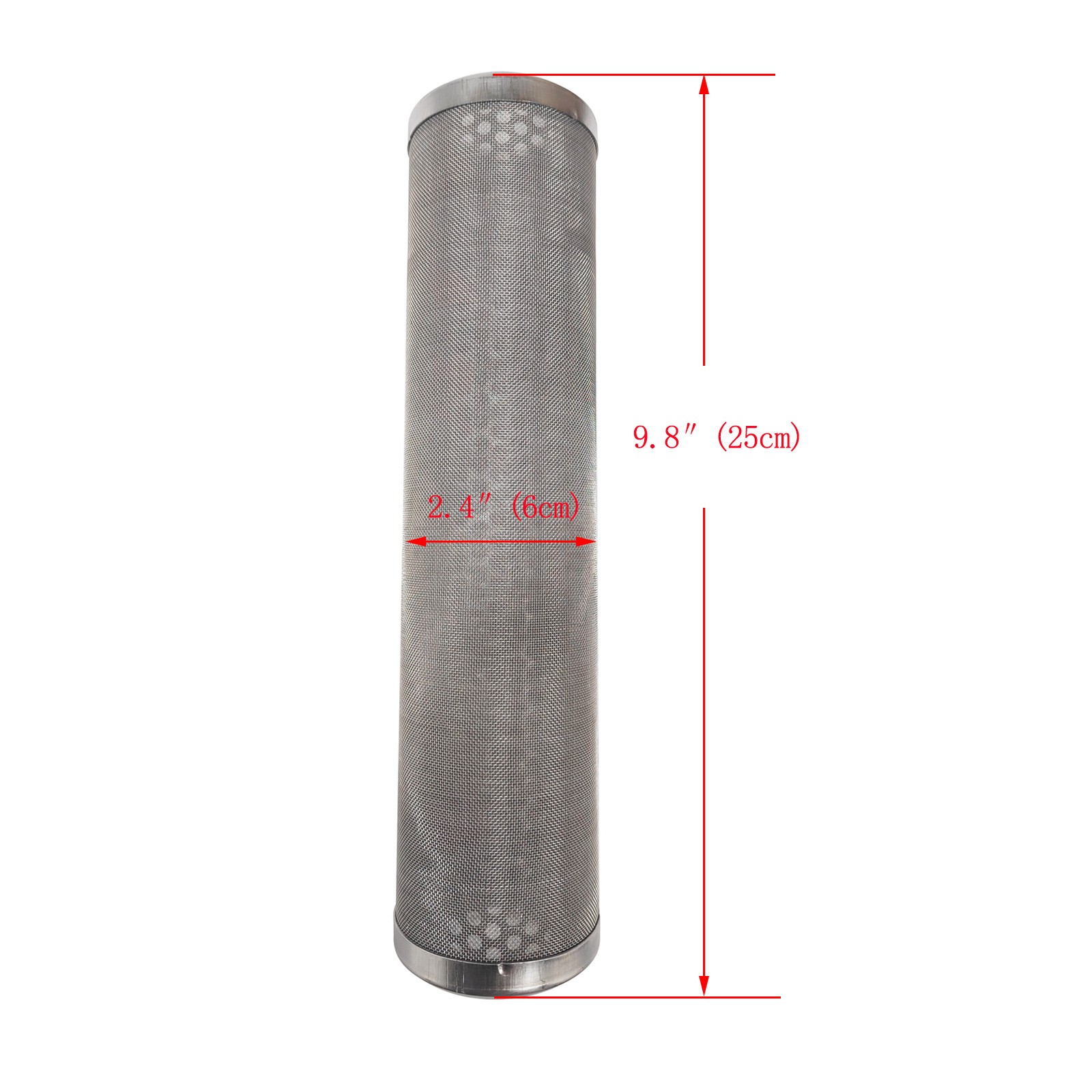 10″L Corrosion-resistant 304 Stainless Steel Filter 1″NPT Inlet/outlet Diameter