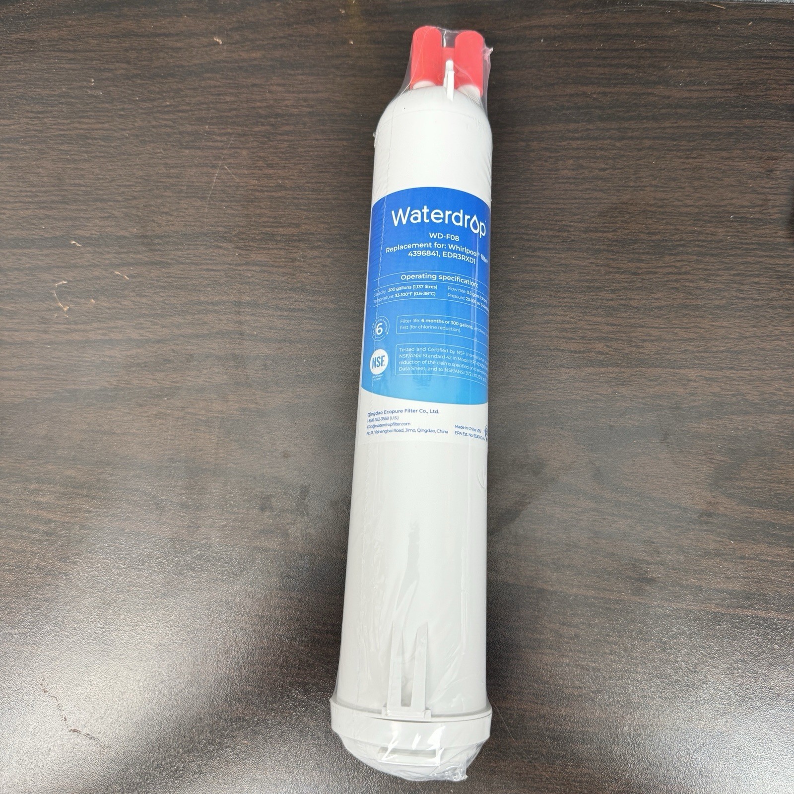 Waterdrop WD-F08 eplacement Refrigerator Water Filter For WP Sealed Unopened