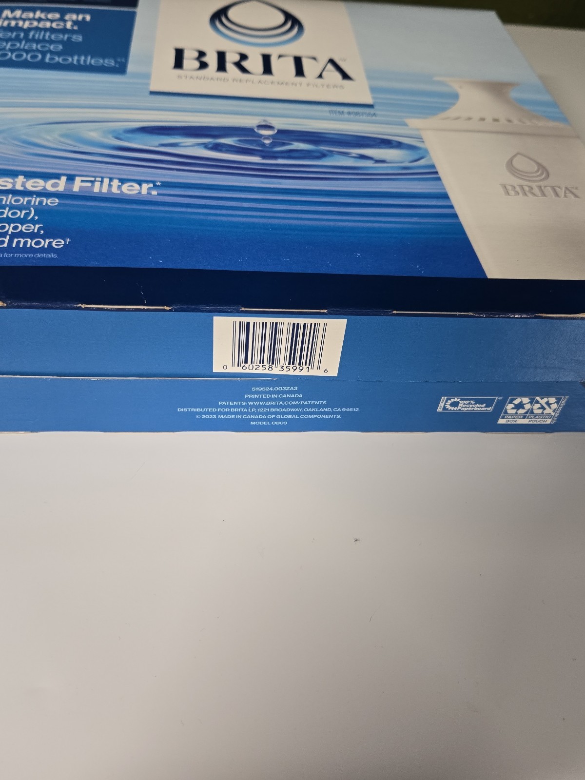Genuine Brita 10 pack water filters Pitcher standard Replacement NEW in box