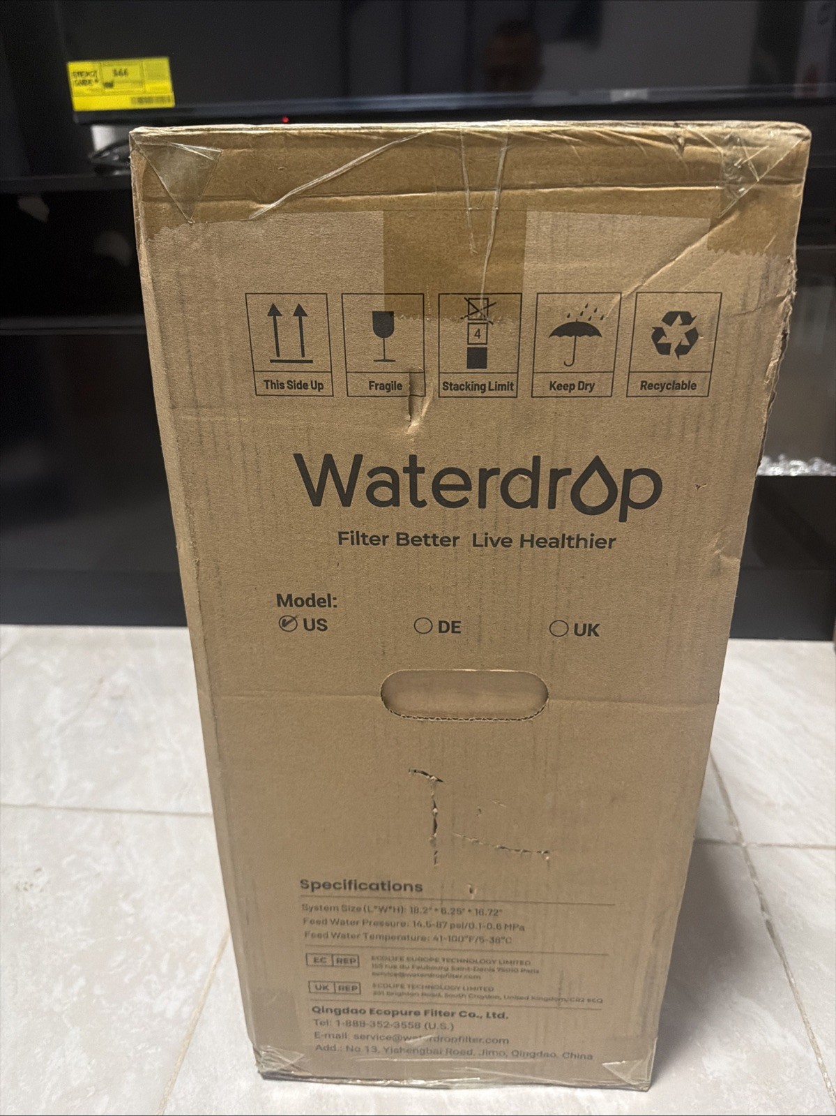 Waterdrop X8-Alkaline Mineral pH+ Reverse Osmosis System, 10-Stage Filtration