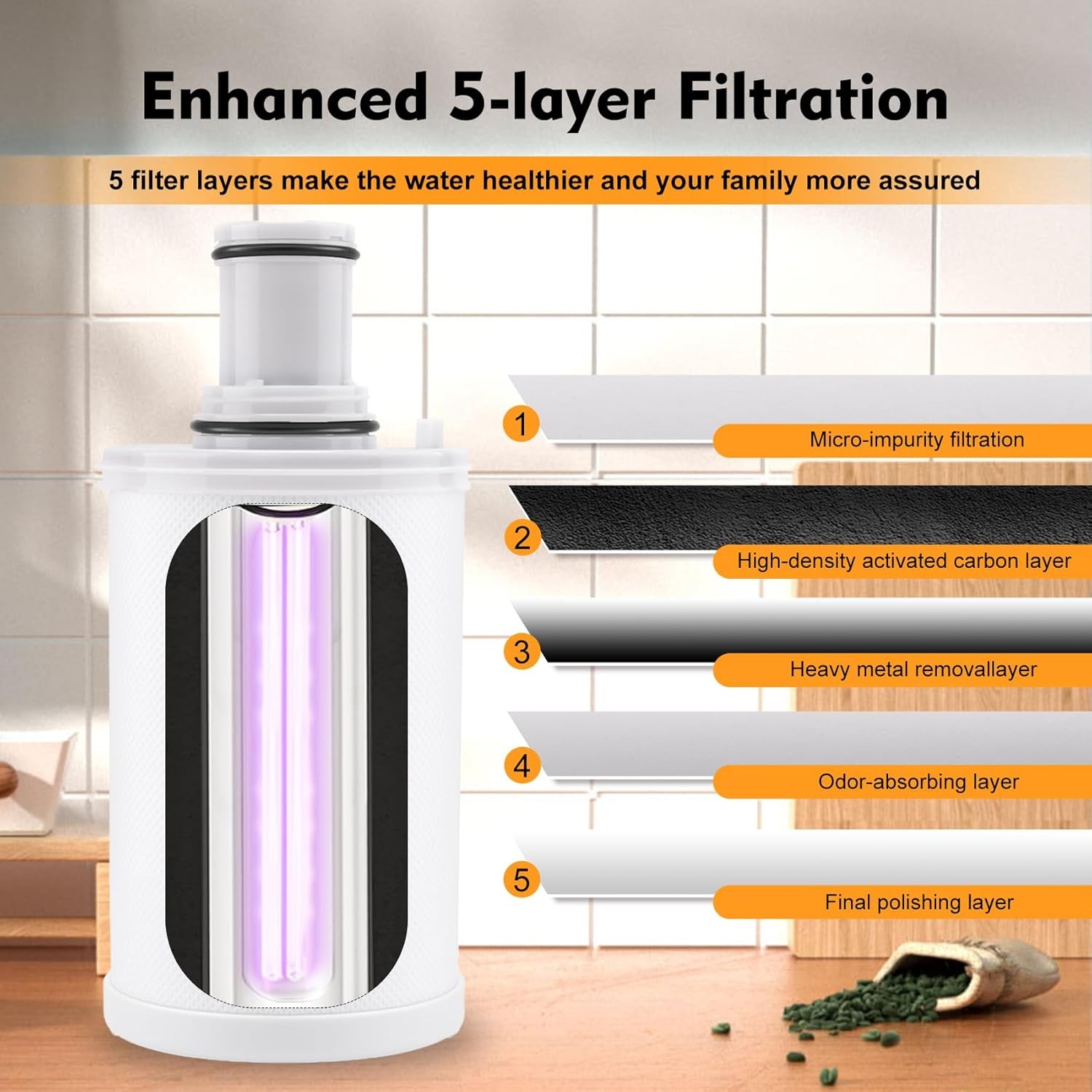 100186 Water Filter Replacement for Amway eSpring Purifier CTC Carbon 1yr