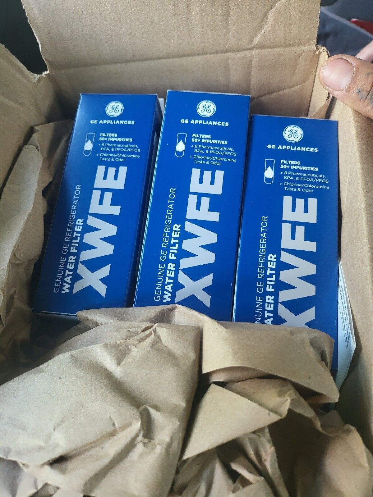 3 Pack Genuine GE XWFE Filter WITH RFID CHIP – In 3-Pack Box
