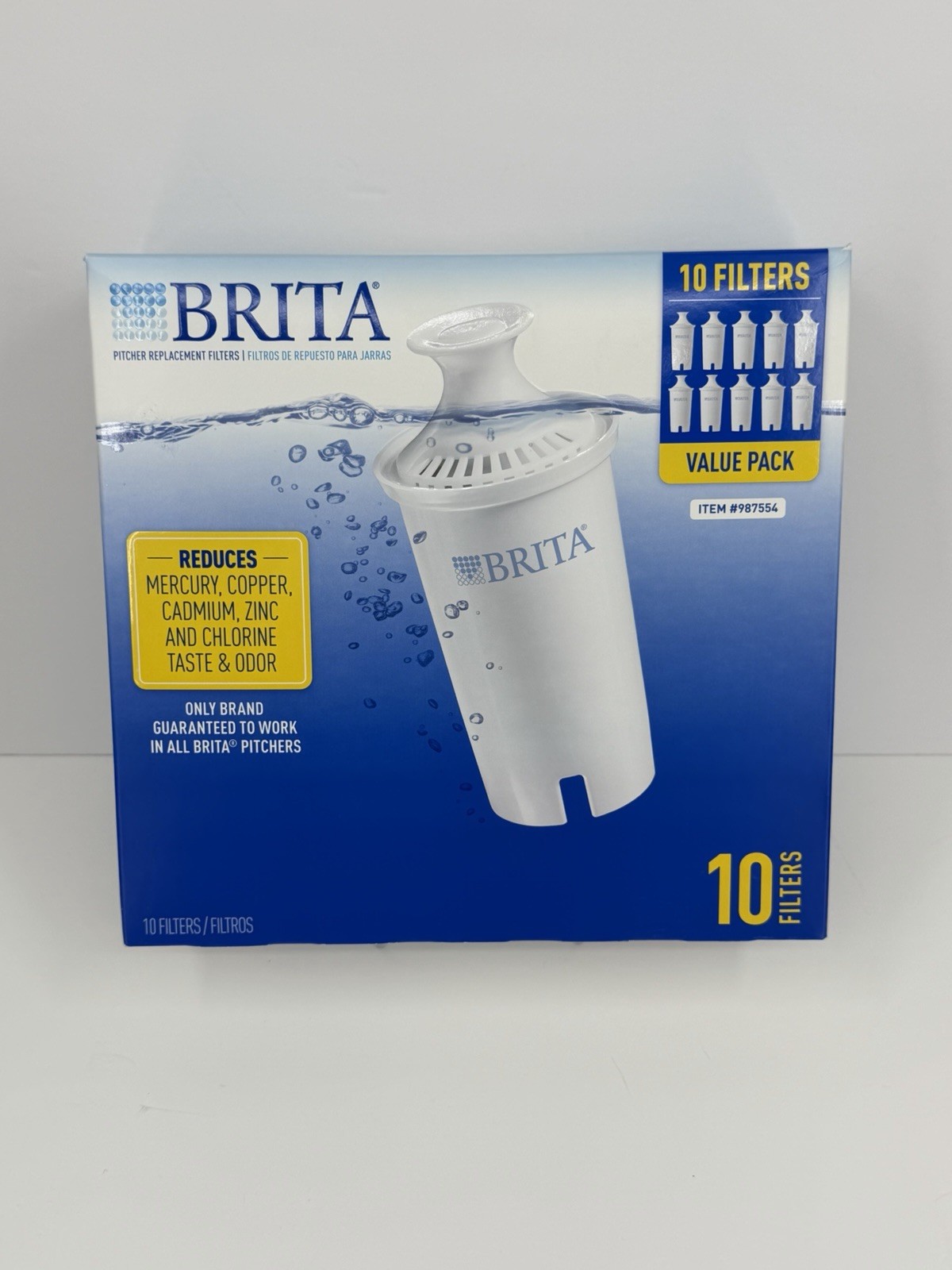 BRITA 987554 Pitcher Standard Replacement Filters 10 Filters 2 Packs of 5 SEALED