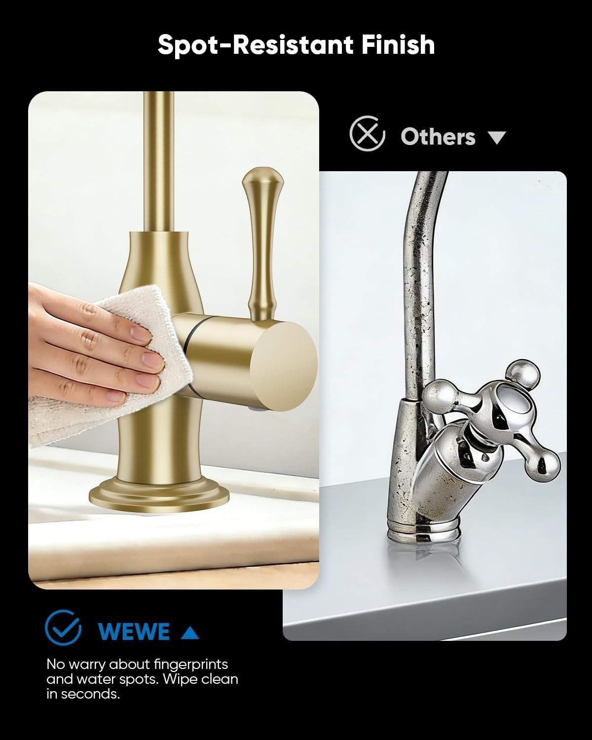 Antique Design Gold Kitchen Faucet: Leak-Resistant Lead-Free Water Filter
