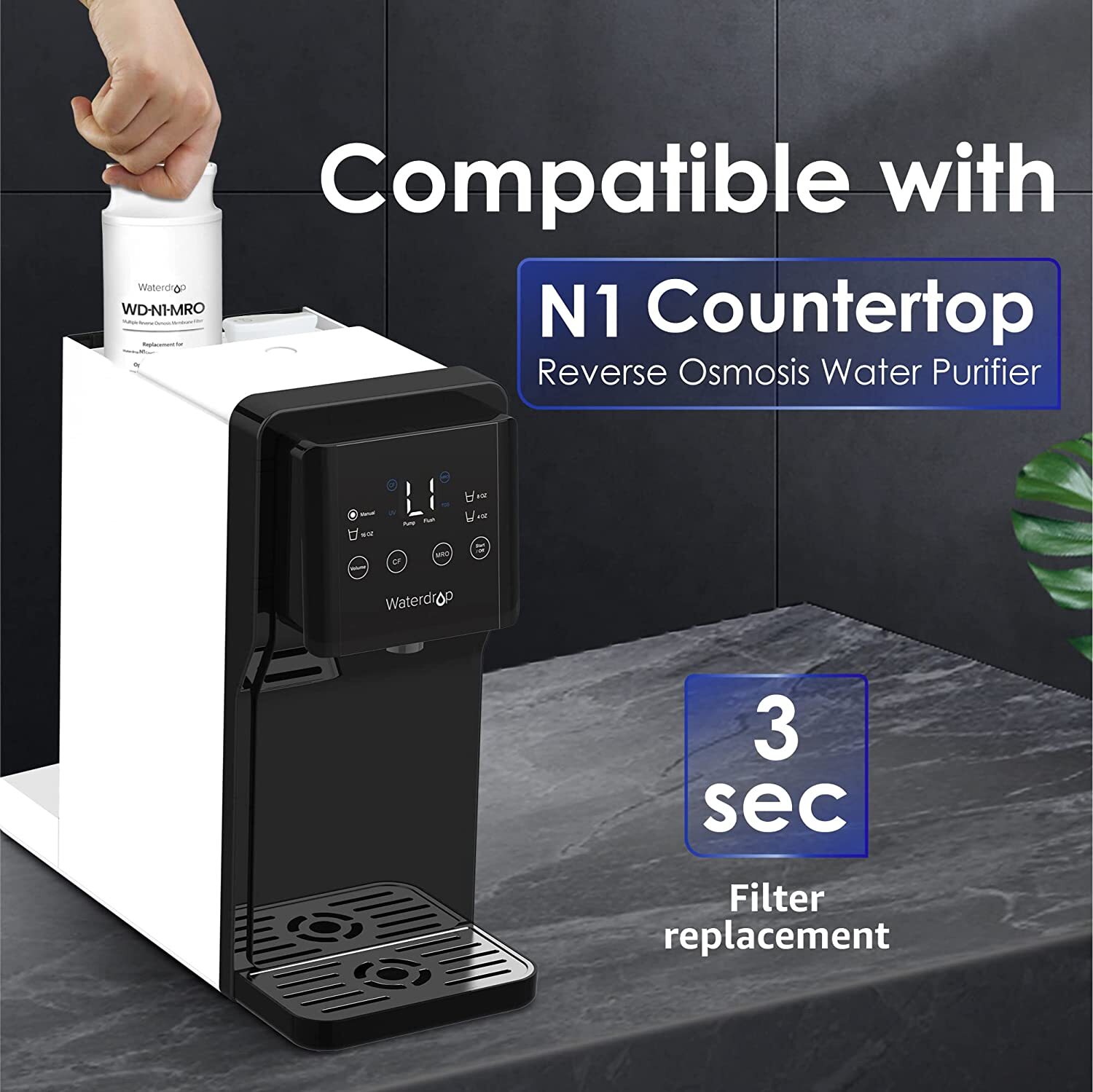Waterdrop WD-N1-MRO Filter, Replacement for WD-N1-W RO Water Filtration System