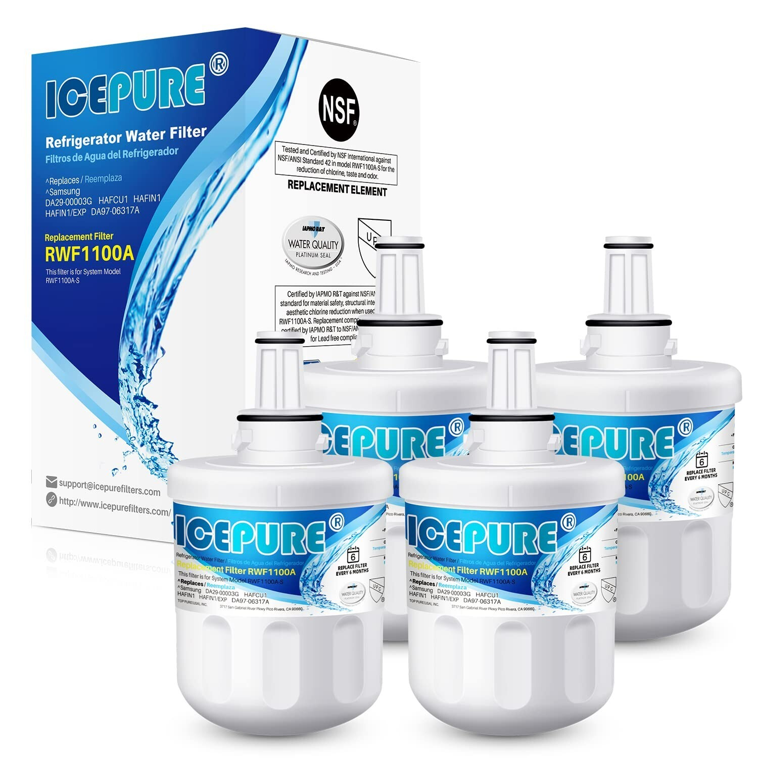 ICEPURE DA29-00003G Replacement for Samsung DA29-00003B DA29-00003A, 4 PACK