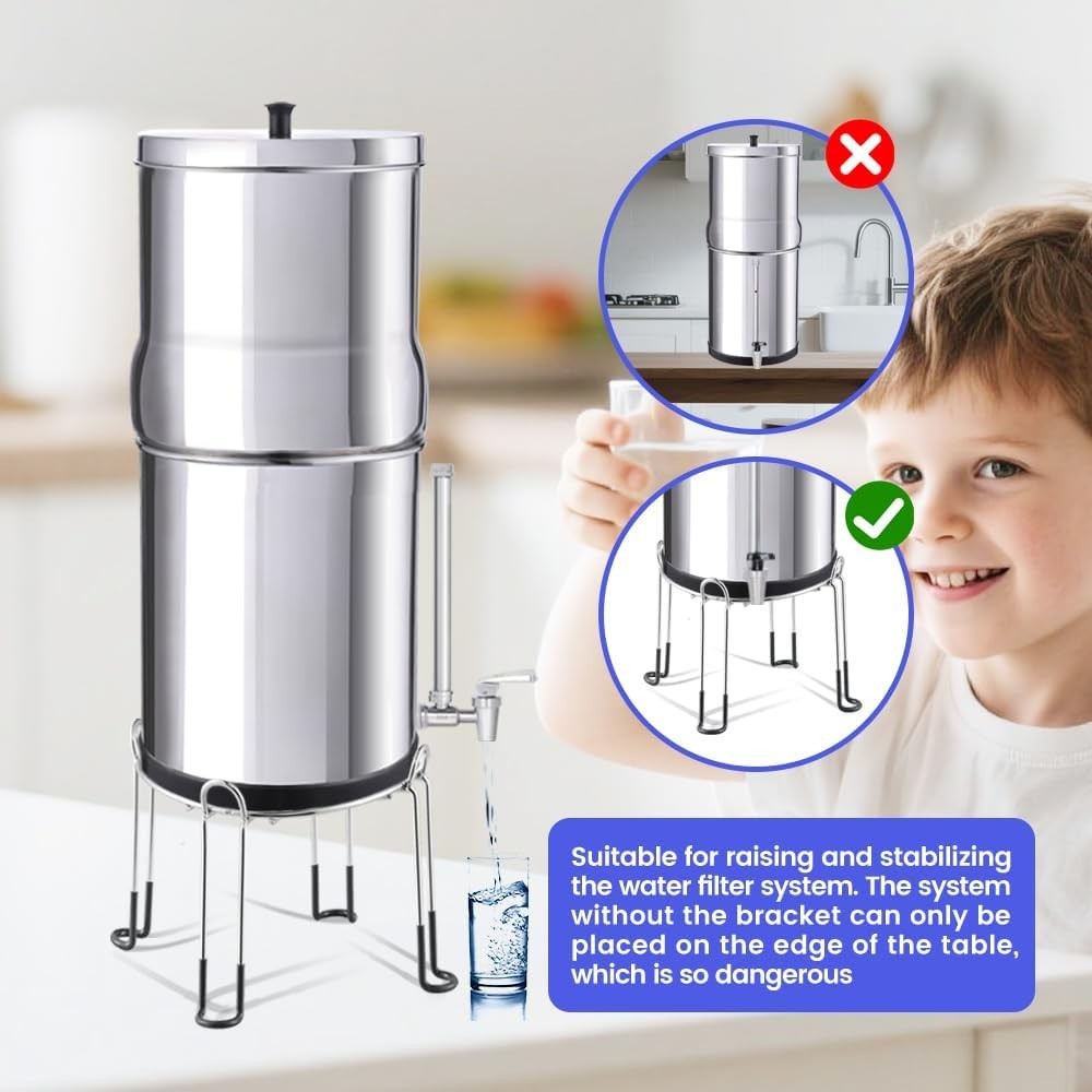 For Berkey Big, Royal and Travel System, Countertop Stainless Steel Stand
