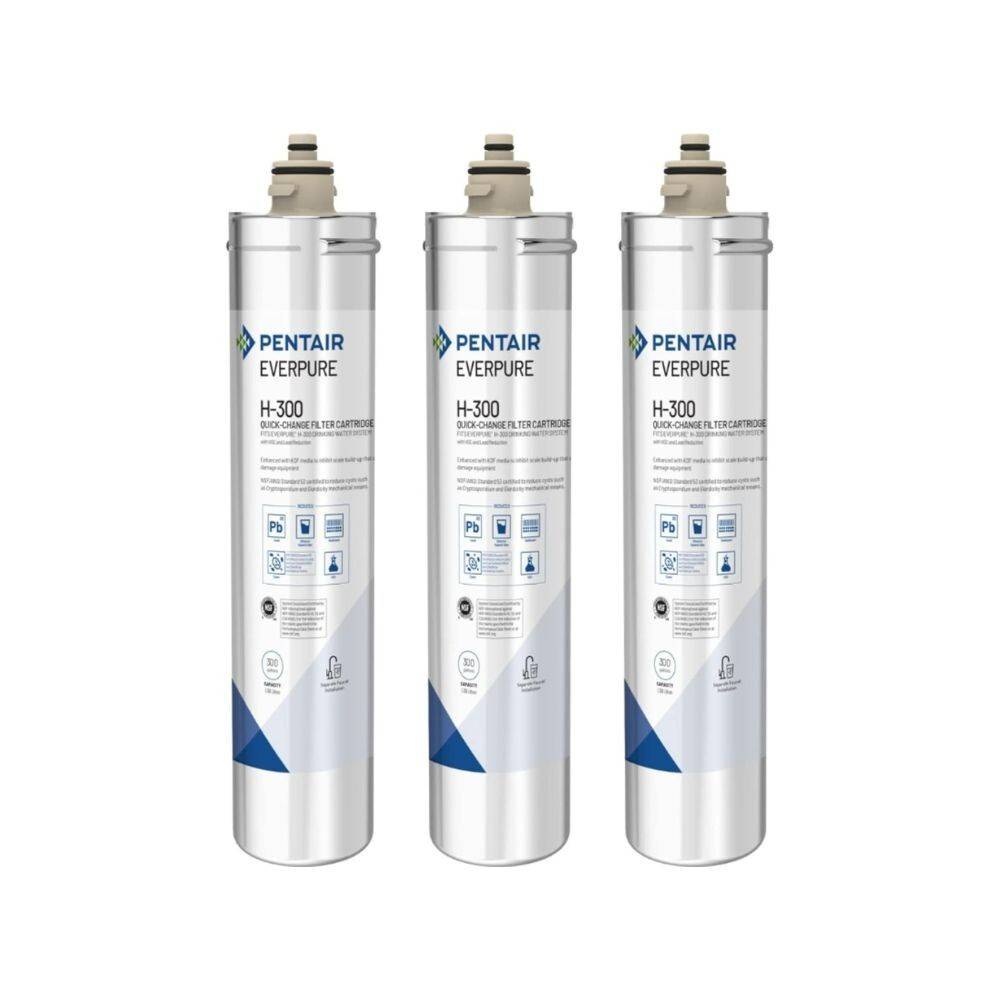 Pentair Everpure H-300 Filter Cartridge, EV927072, NSF Lead Reduction, 300 Gal,