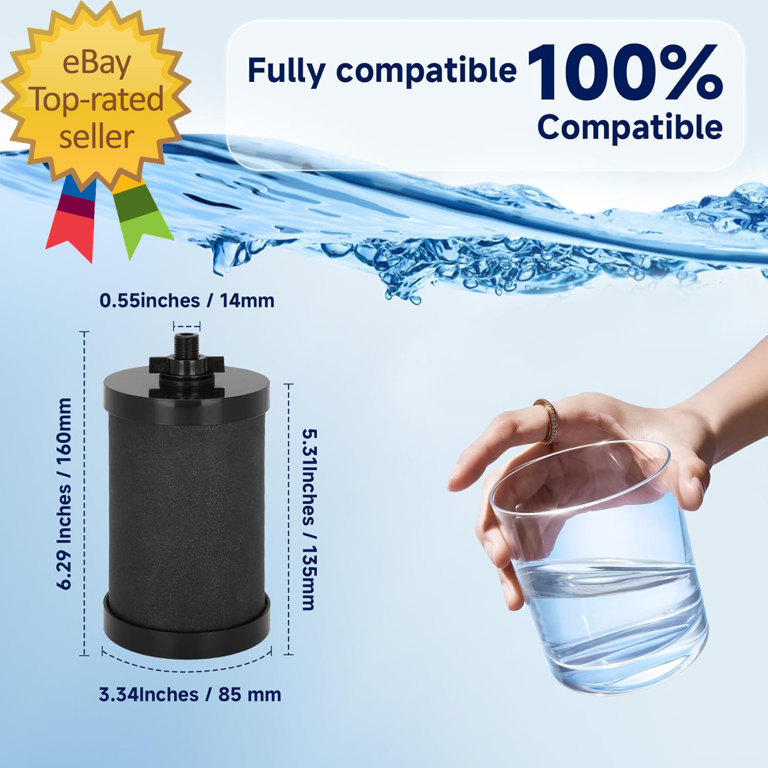 NSF/ANSI 42 Certified for Alexapure Water Filter Replacement 5,000 Gallon
