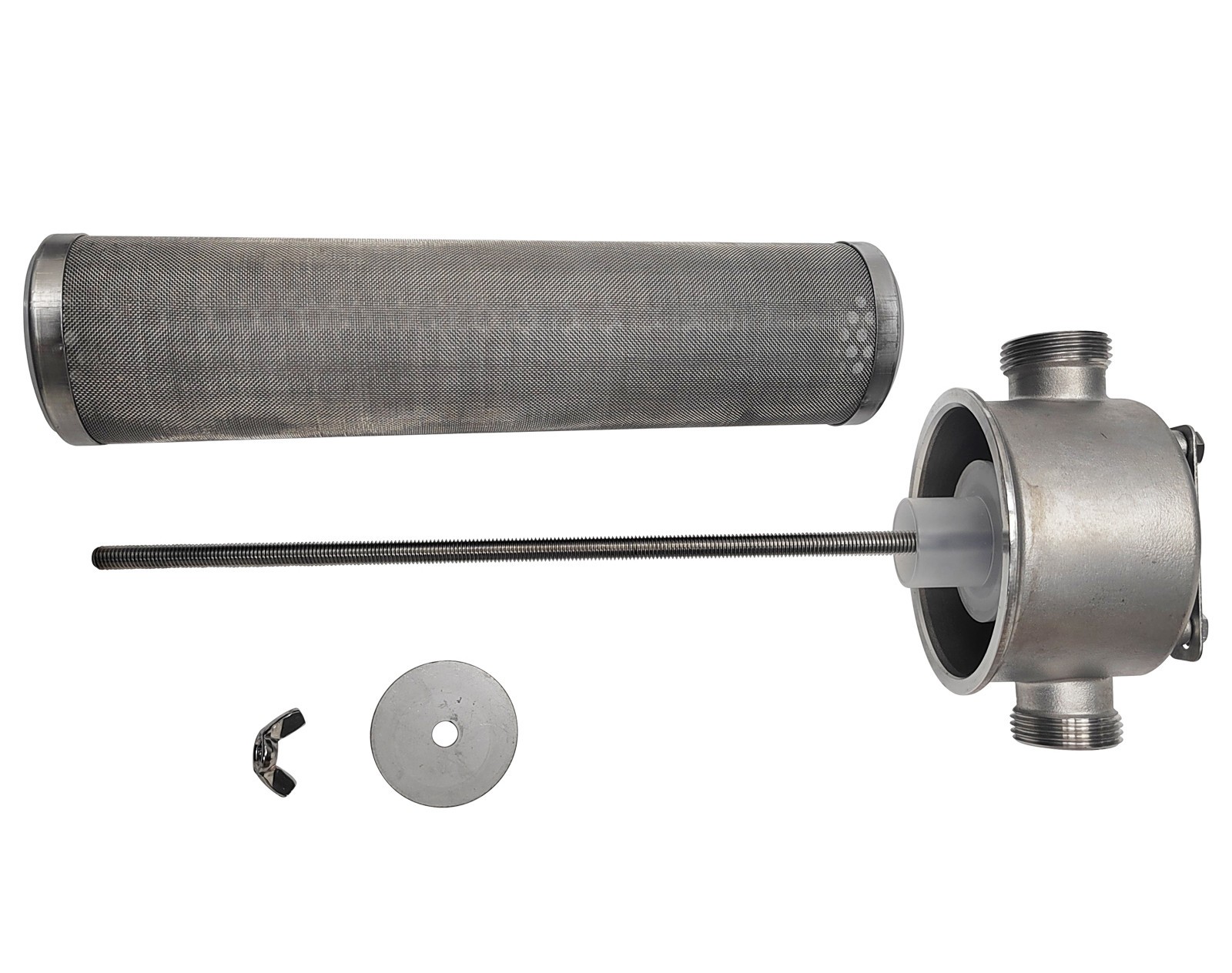 10″L Corrosion-resistant 304 Stainless Steel Filter 1″NPT Inlet/outlet Diameter