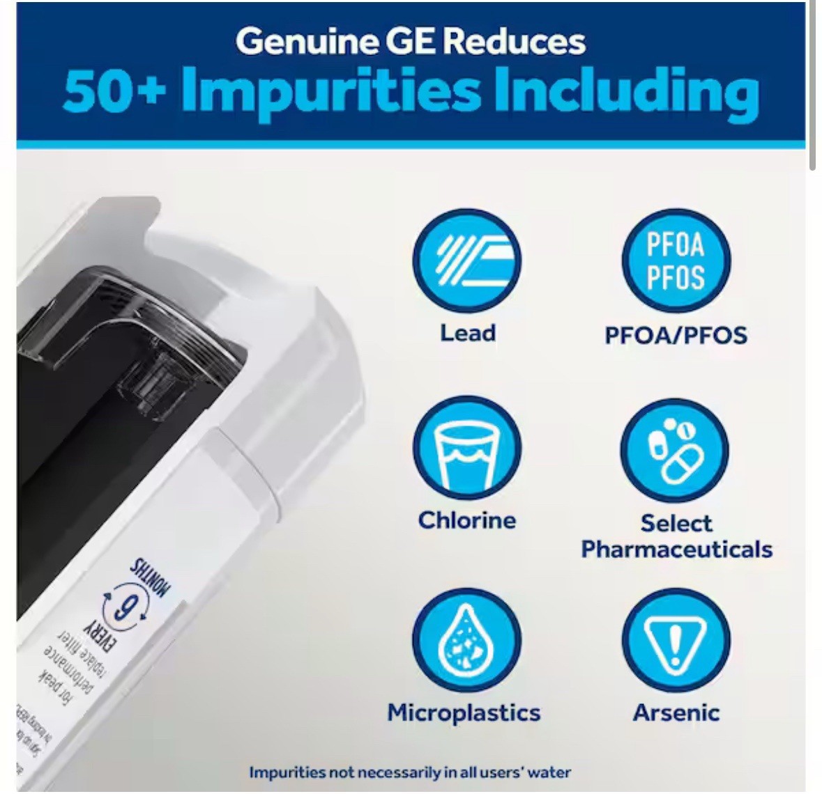 Genuine GE XWFE Filter WITH CHIP/ SEALED (Serial # on filter) PIC 10/11 CHIP