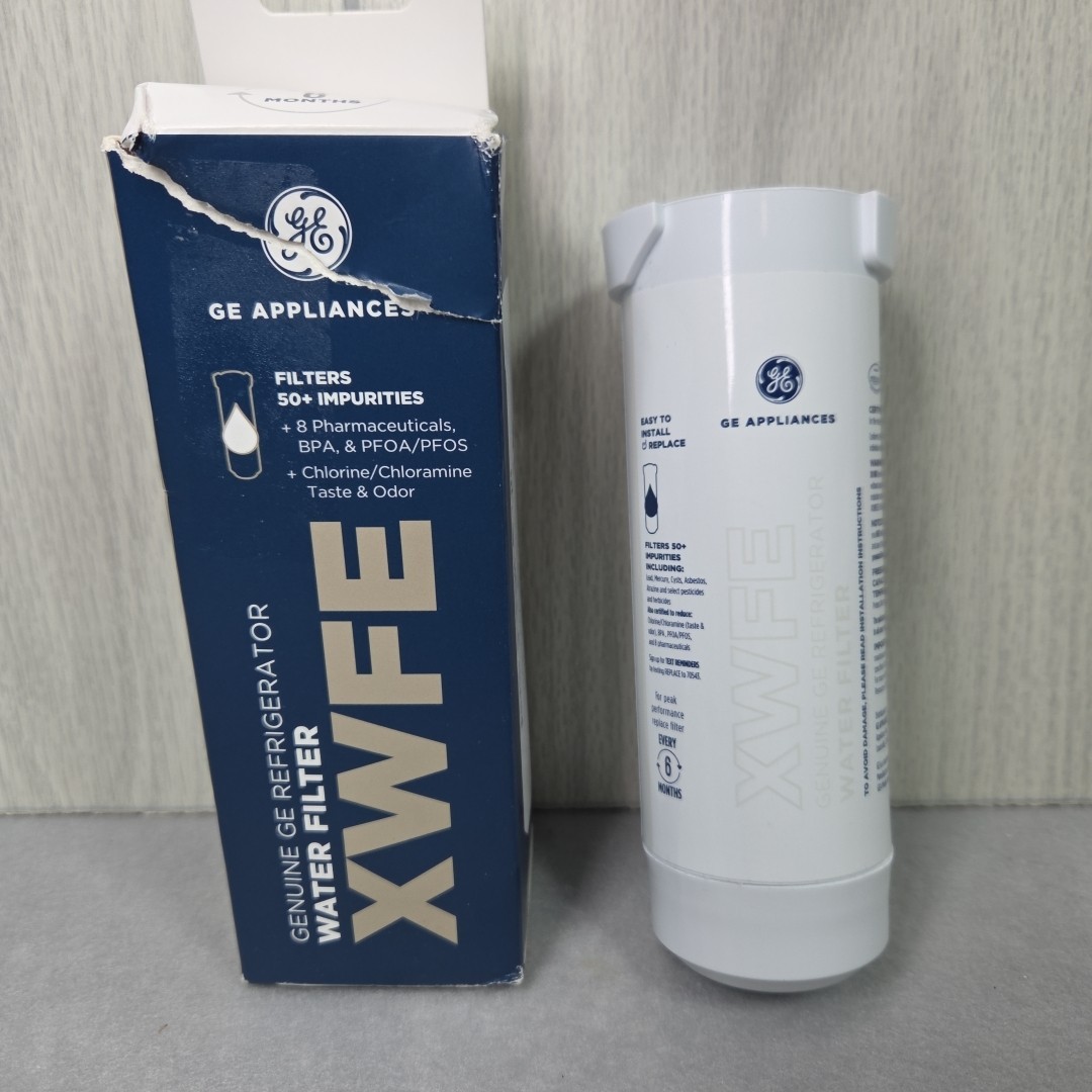 GE XWFE Refrigerator Water Filter White Without Chip New Genuine Filter Open Box