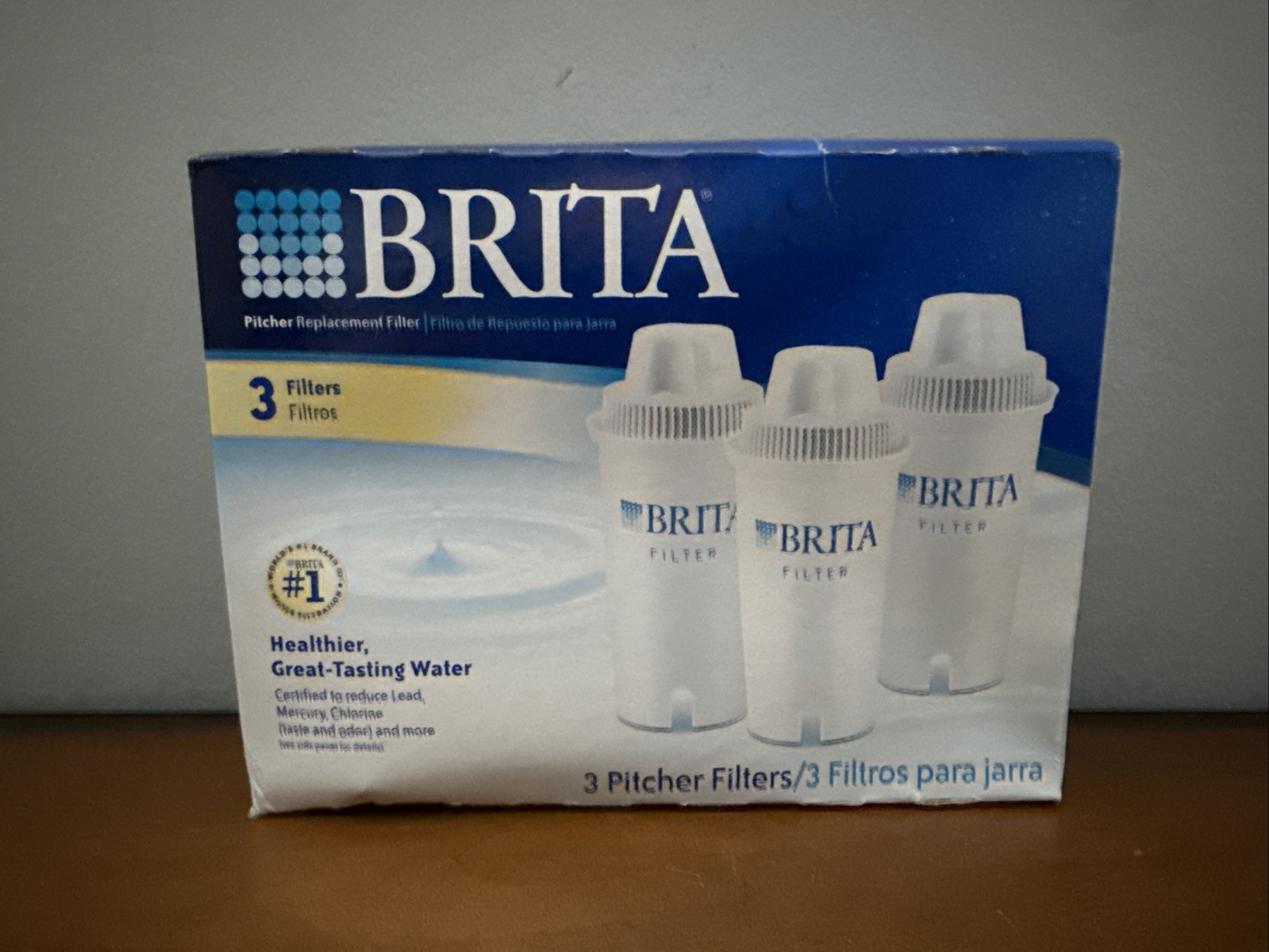 New GENUINE BRITA Water Filter Pitcher Replacement Filters 3 Count Pack Sealed