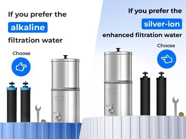 Waterdrop Alkaline Gravity-fed Water Filter System,Increase PH, Reduces Fluoride