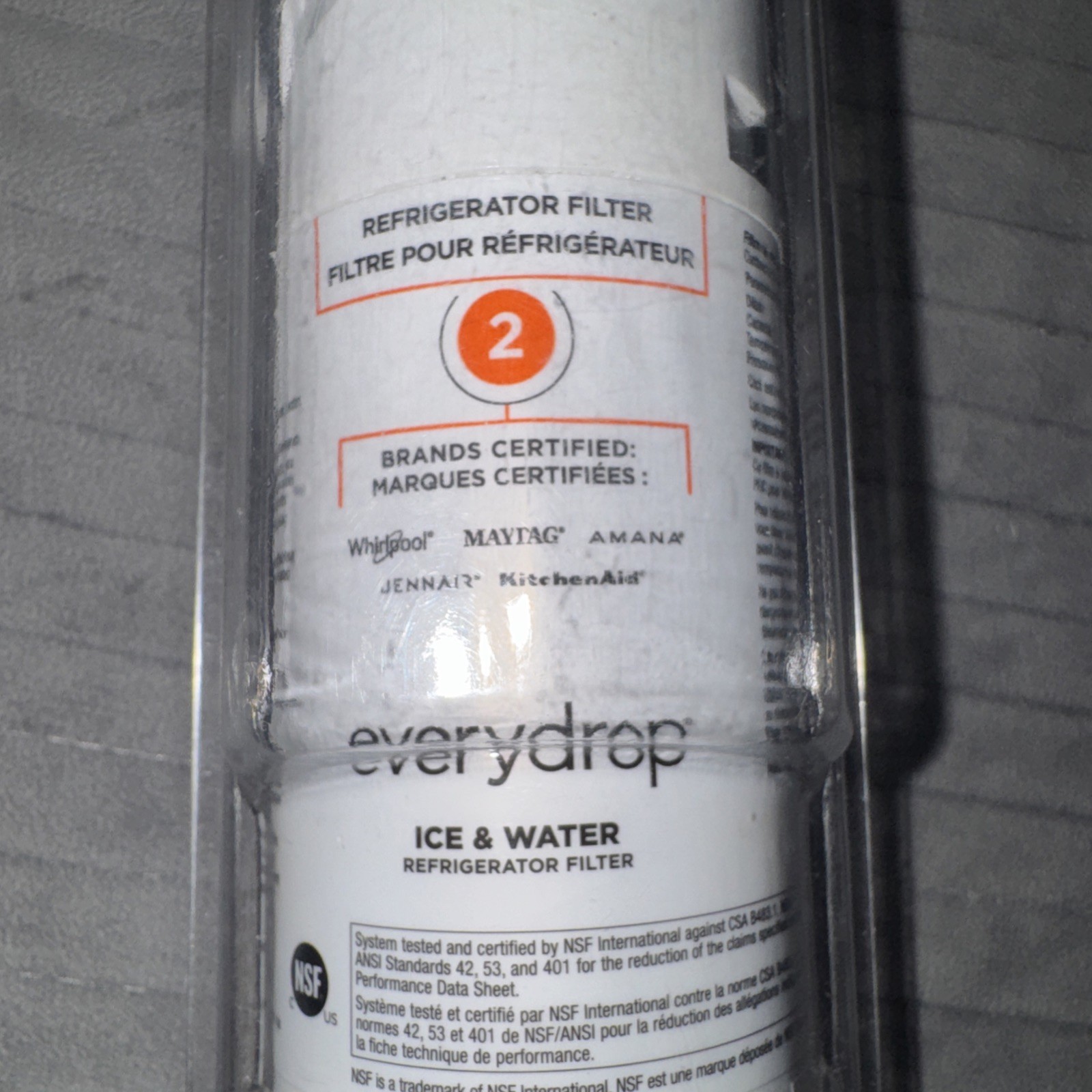Refrigerator Filter 2 EveryDrop Ice and Water Filter by Whirlpool Single