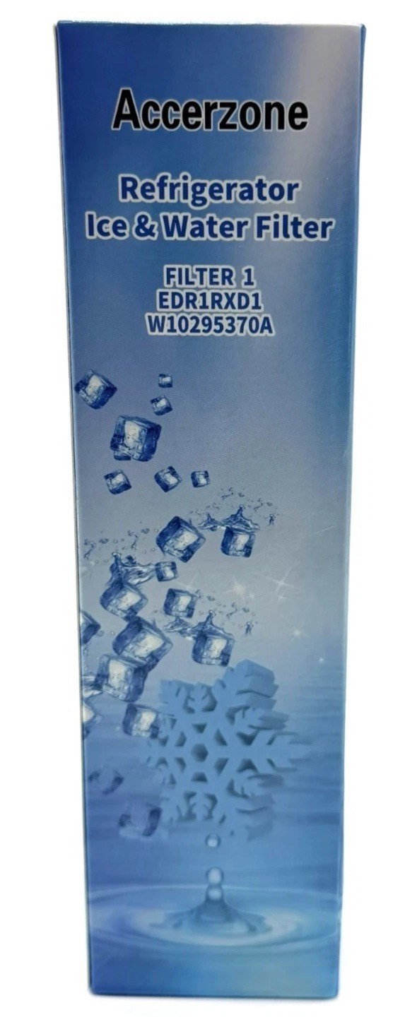 Accerzone Ice and Water Refrigerator Filter 1, EDR1RXD1 W10295370A 2-Pack