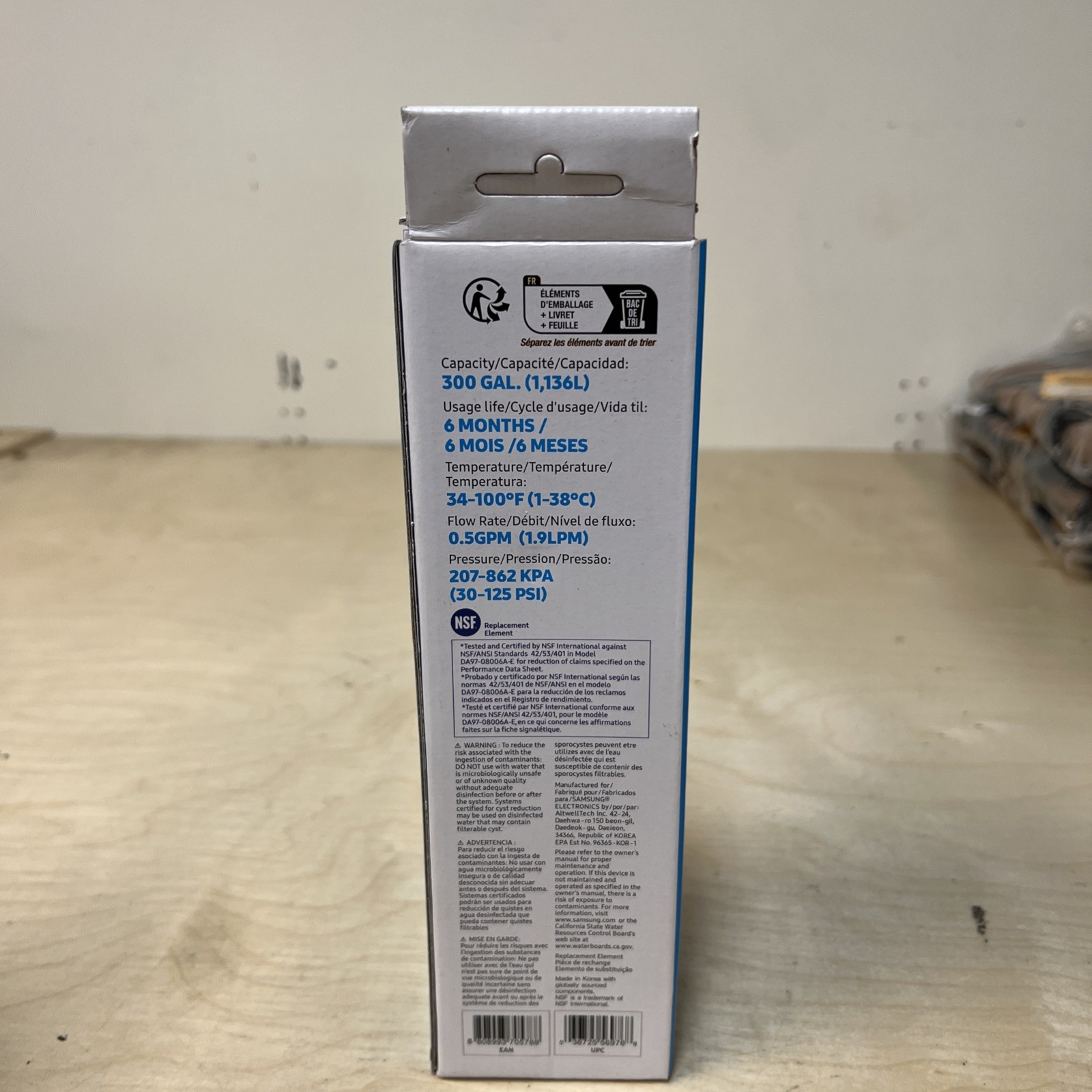 SAMSUNG Genuine Filter for Refrigerator Water and Ice, HAF-CIN/EXP, 1 Pack