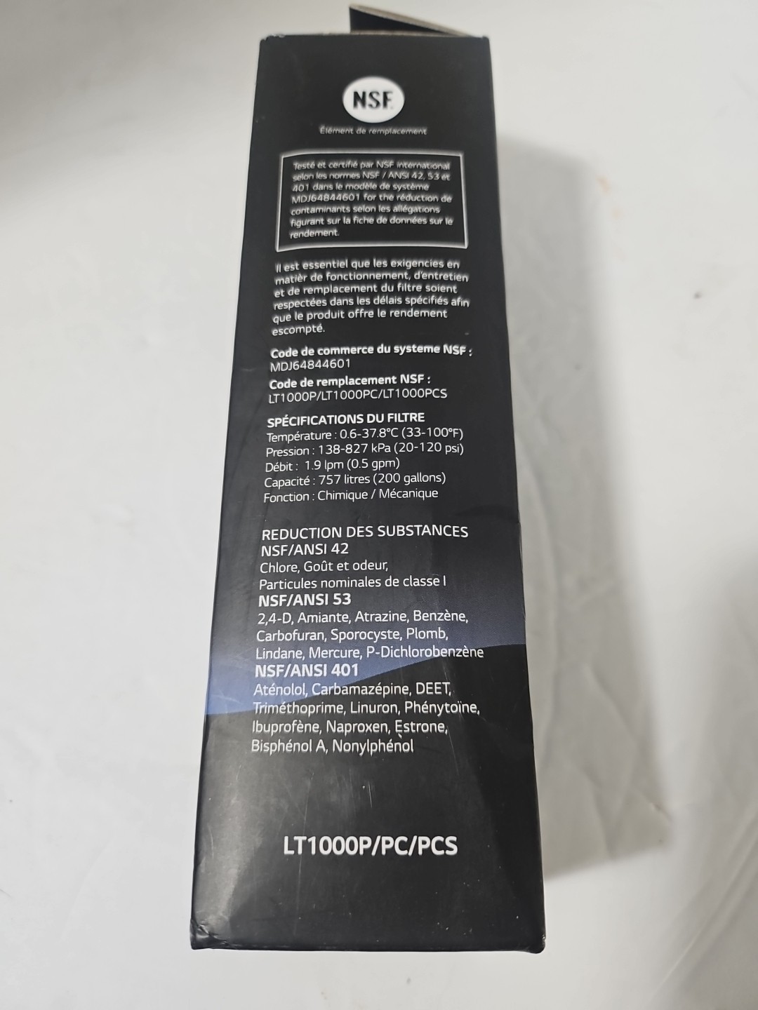 LG LT1000P Refrigerator Water Filter Replacement Cartridge