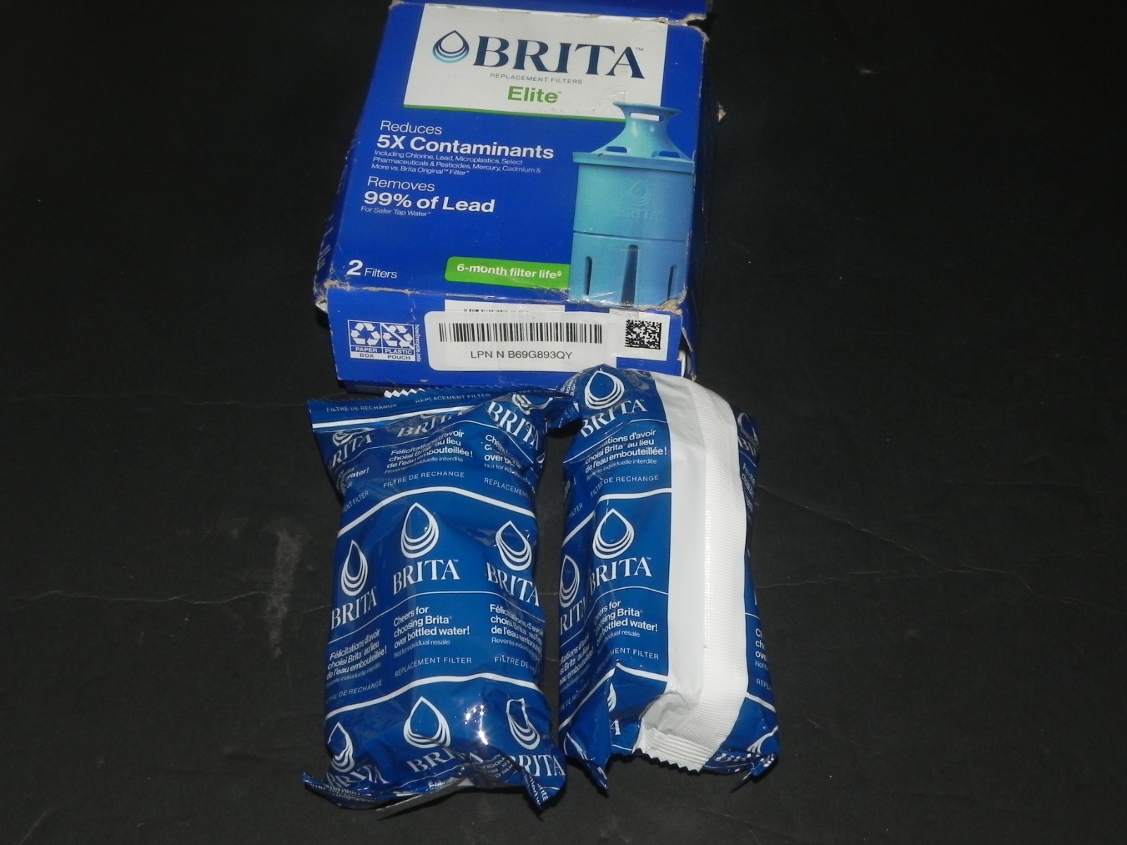 t3 Brita Elite Replacement Water Filter for Pitchers and Dispensers, 2 Pack