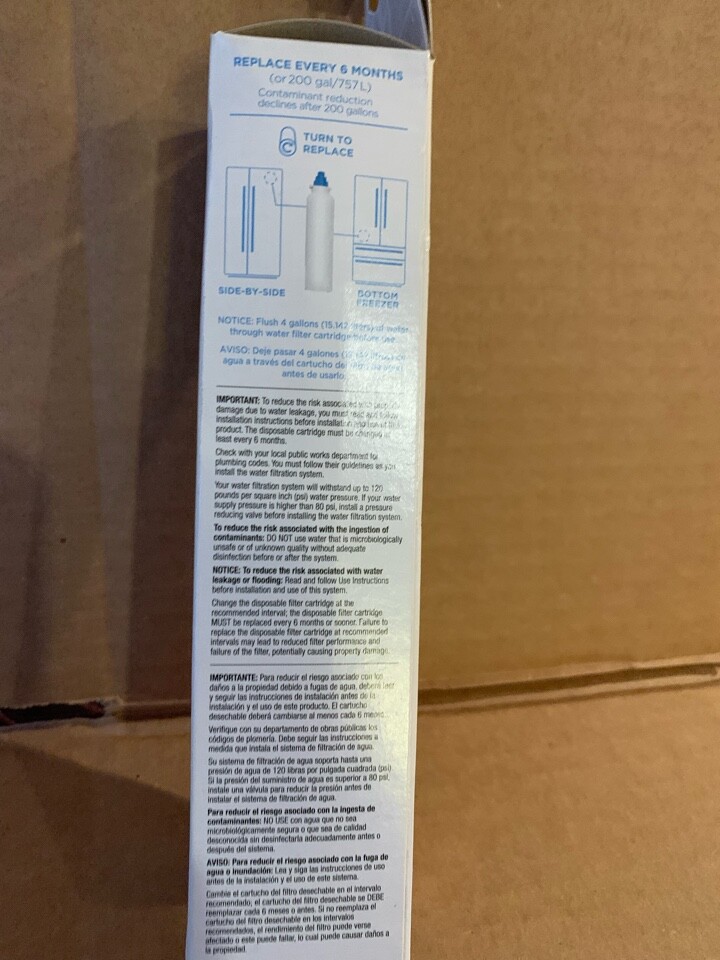 everydrop value 6-Month Twist-In Refrigerator Water Filter LG LT800 MODEL