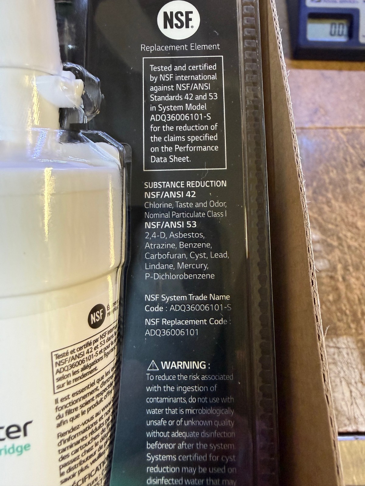 Genuine LG LT700P/PC/PCS Authentic Refrigerator Water Filter ADQ360061 Fridge
