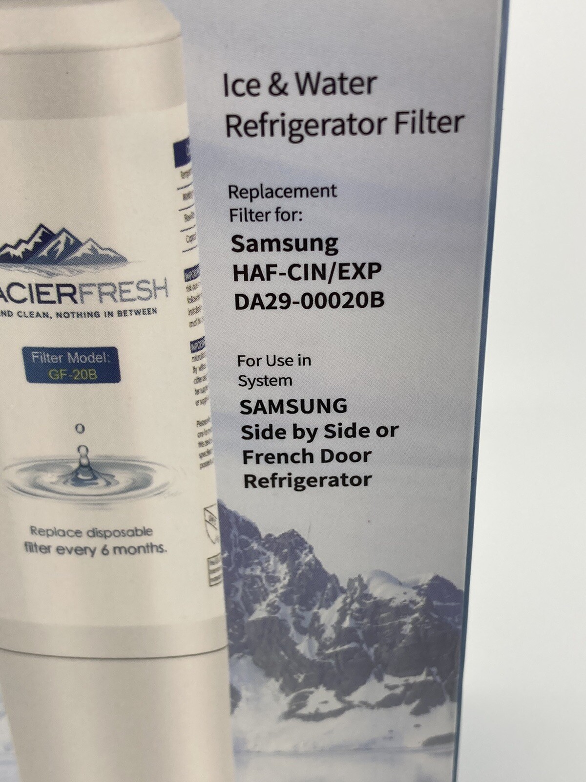 Lot of 2 Glacier Fresh Water Filter Model GF-20B, New in Box
