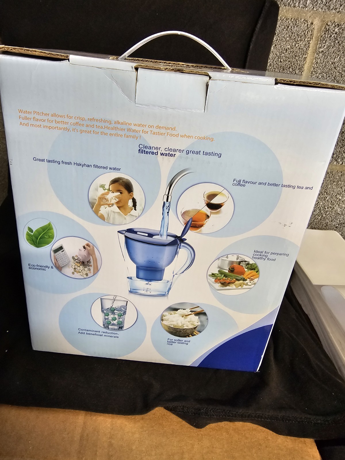 Alkaline Water Filter Pitcher 3.5L with 2 Filters BPA Free 7 Stage Purification