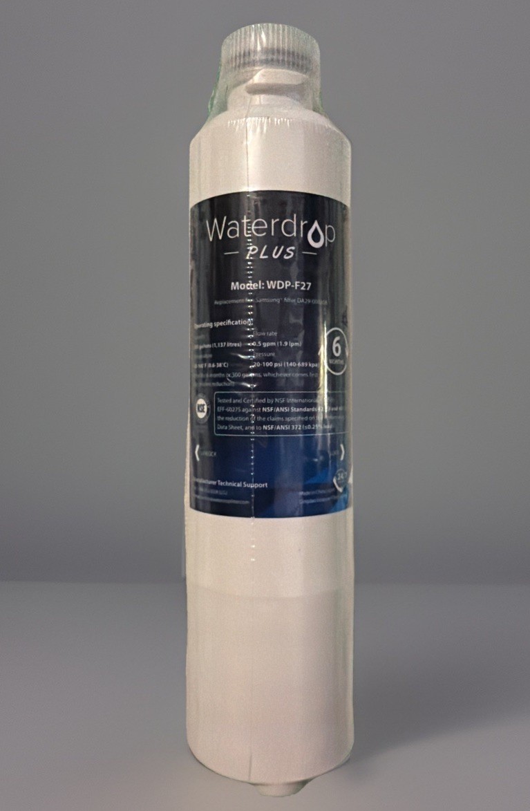 Waterdrop Plus WDP-F27 Water Filter for Samsung Aquarius Fridge New & Sealed.